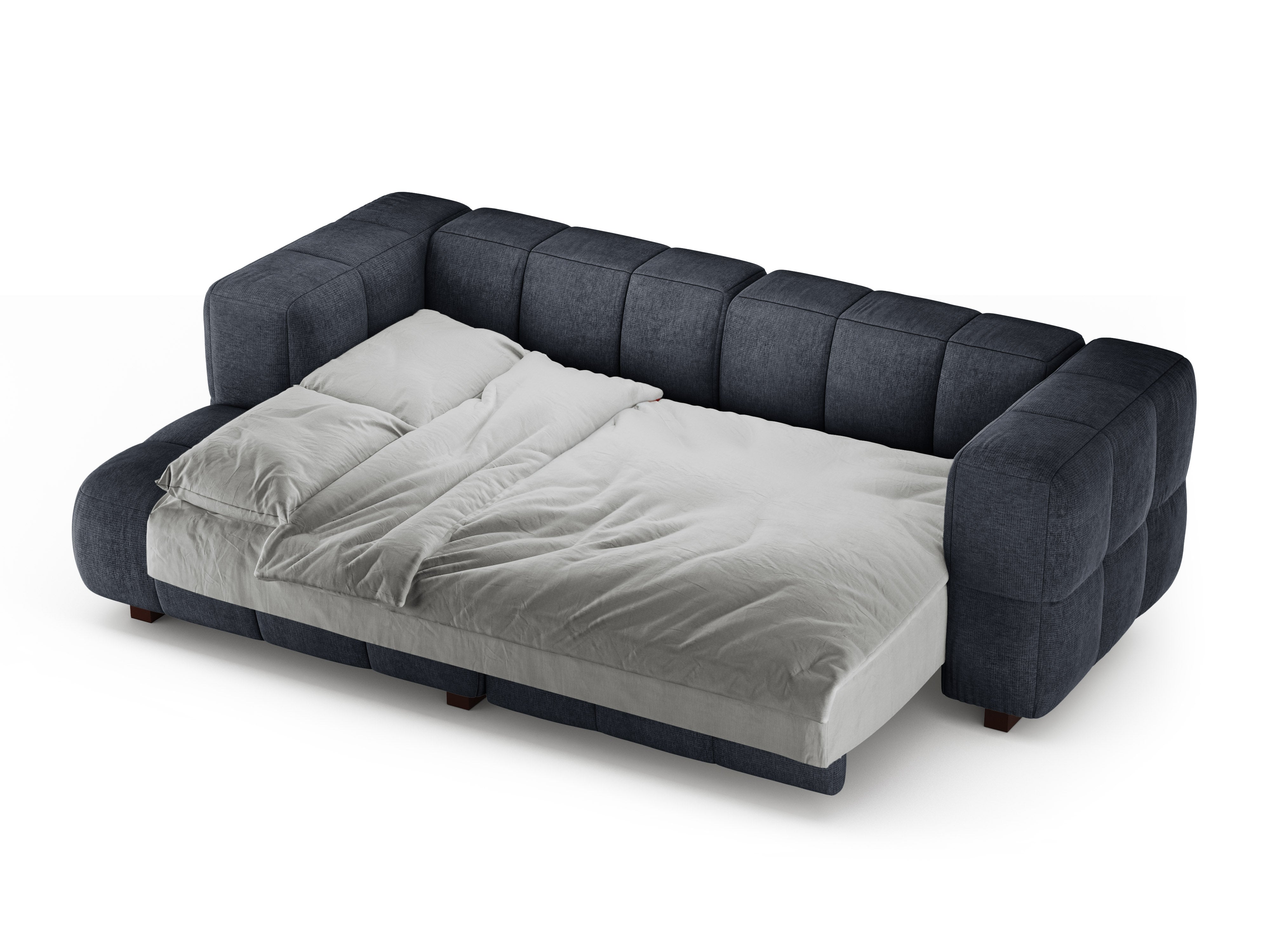 Left-facing corner sofa bed PUMA dark blue