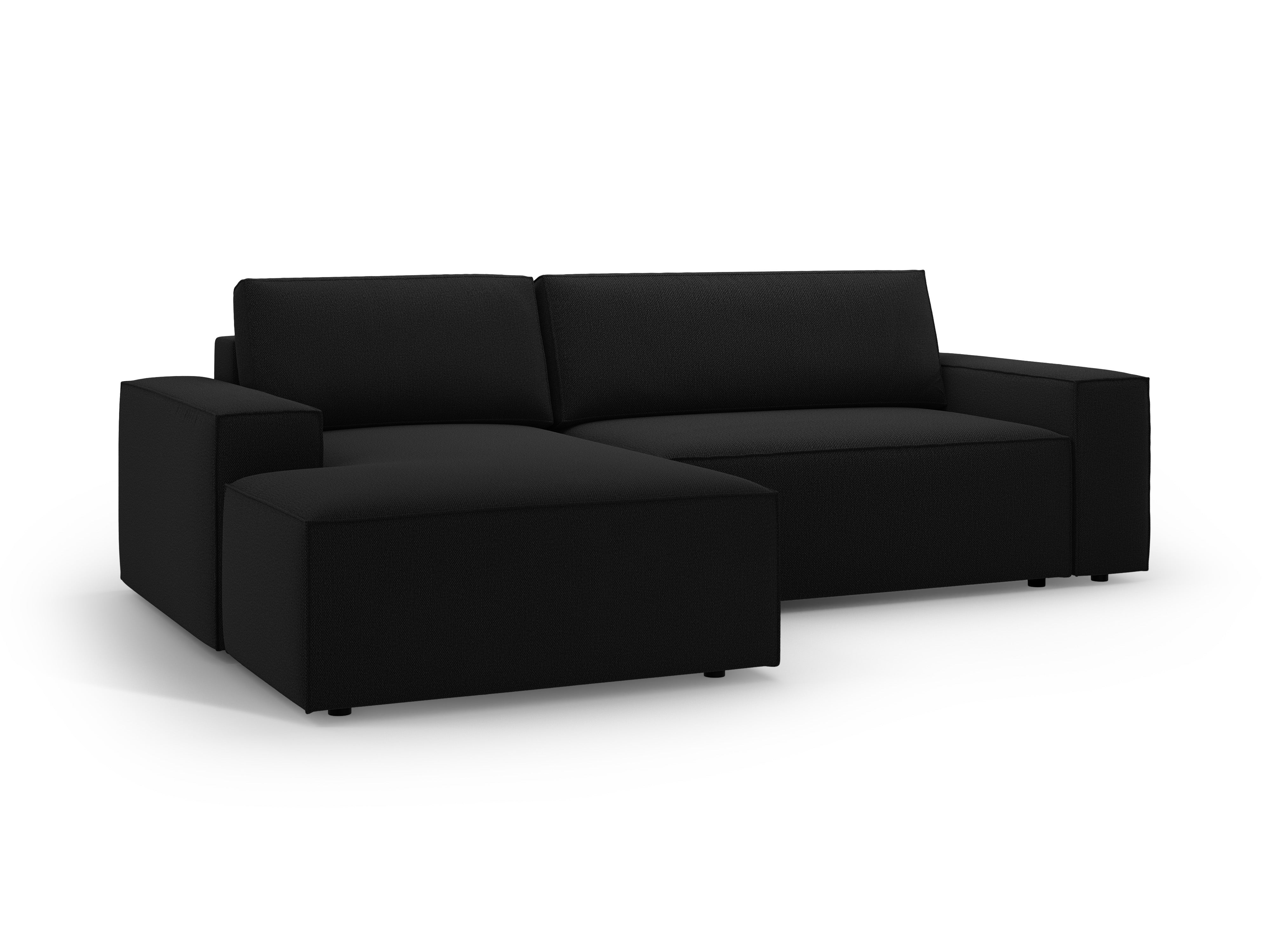 Ecksofa links mit Schlaffunktion JODIE schwarz