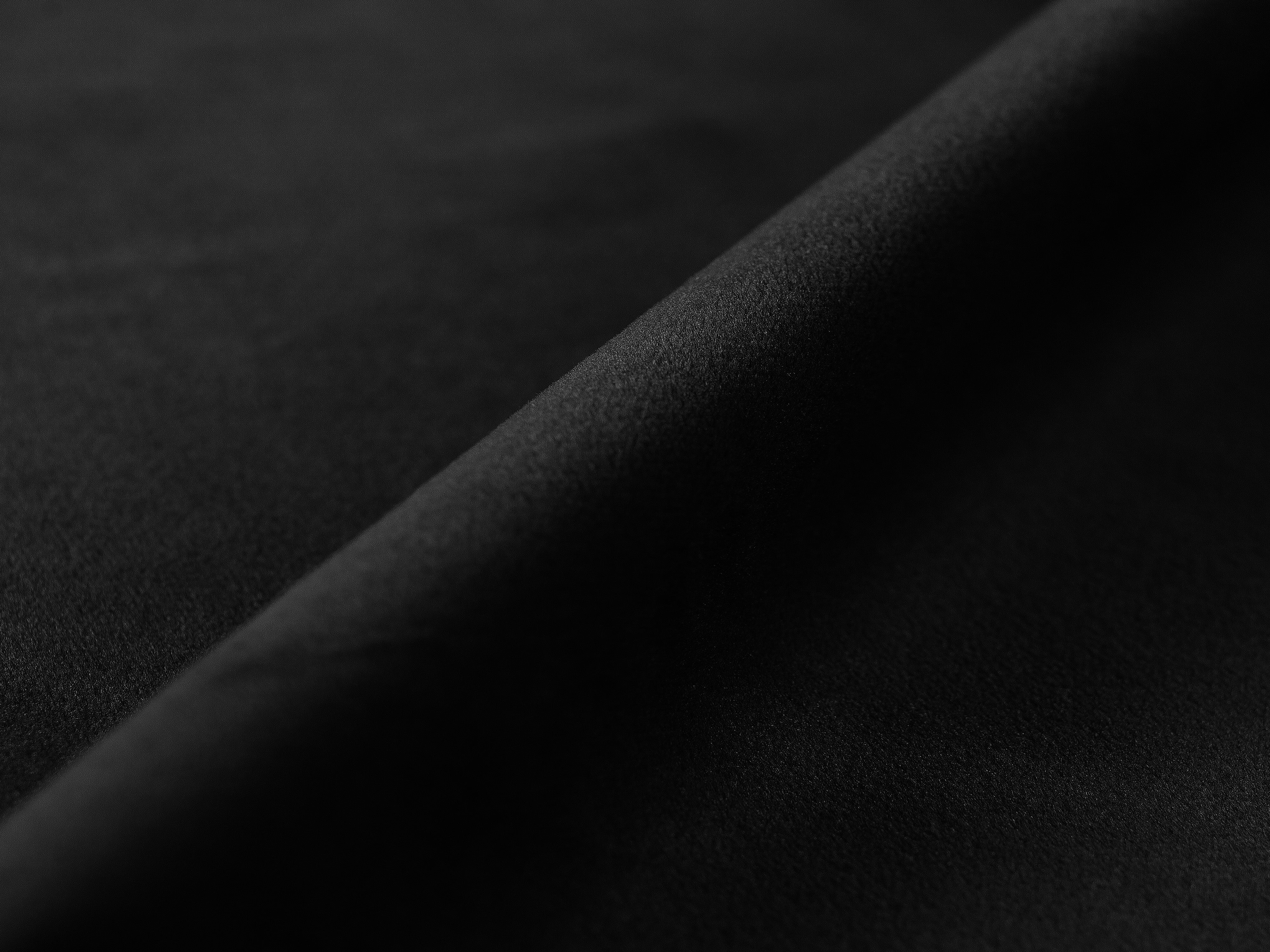 Black velvet left-sided 3-seater sofa bed VICTOR