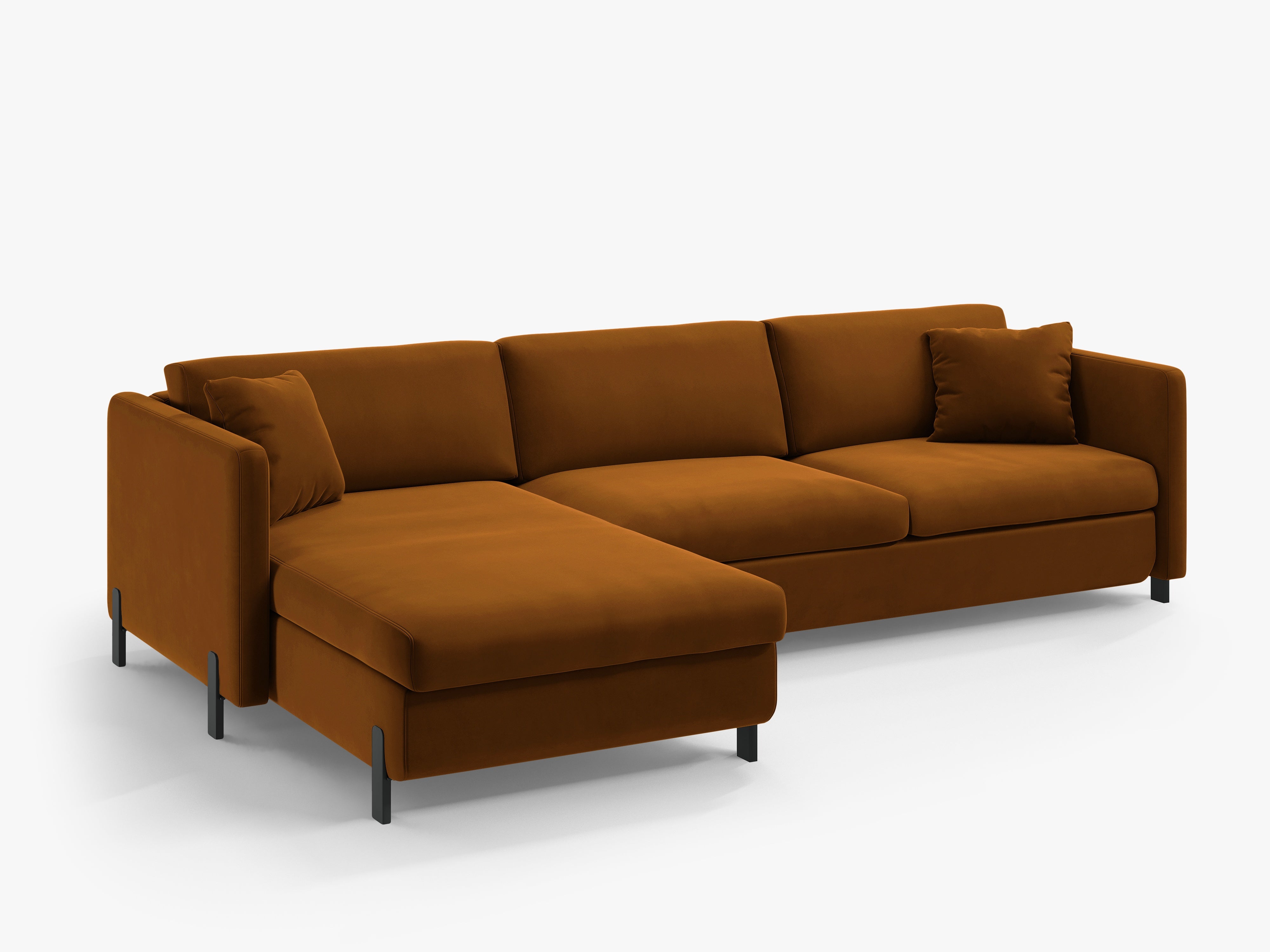 Velvet Linksecke Sofa mit Bettfunktion, "Gloria", 4 Sitze, braun, 260x170x80
In Europa gemacht