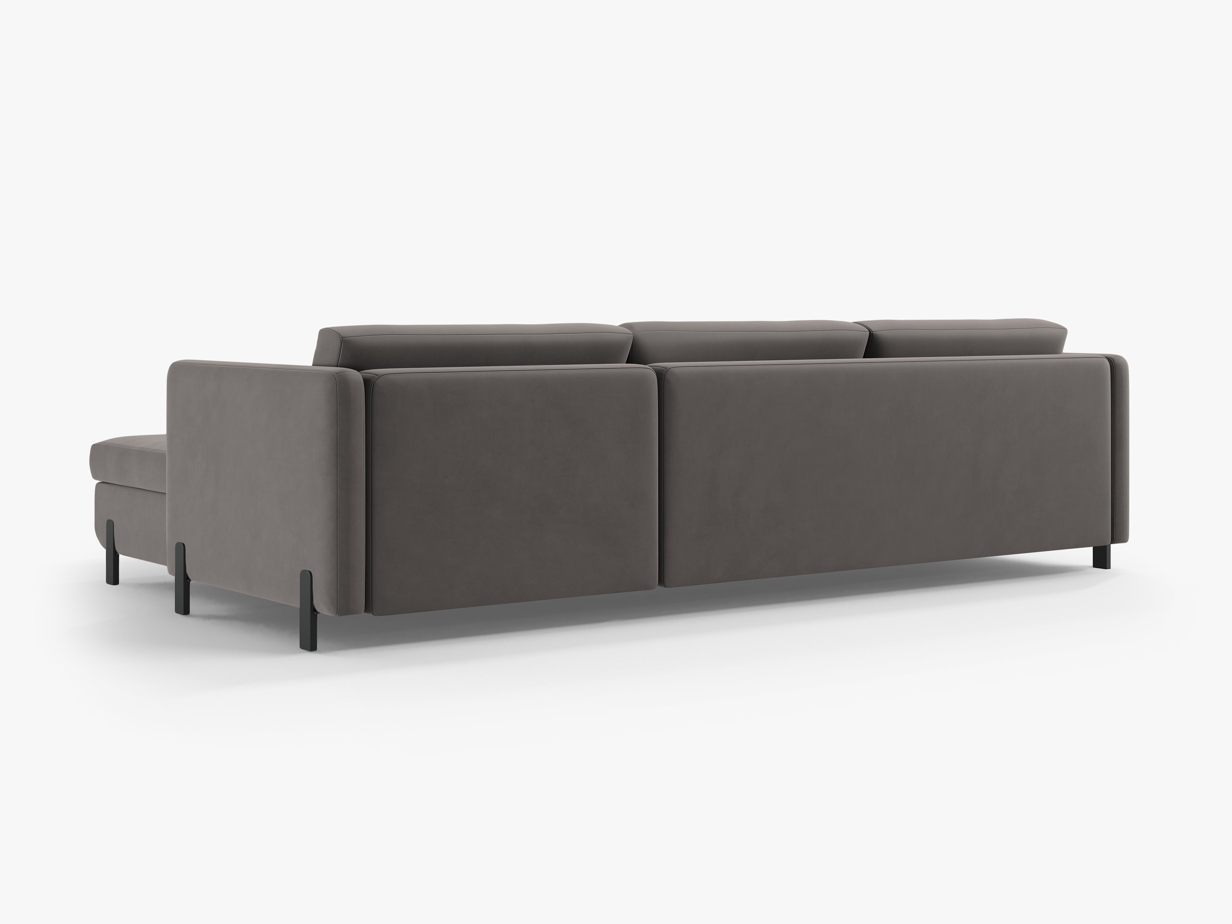 Velvet Linksecke Sofa mit Bettfunktion, "Gloria", 4 Sitze, Grau, 260x170x80
In Europa gemacht