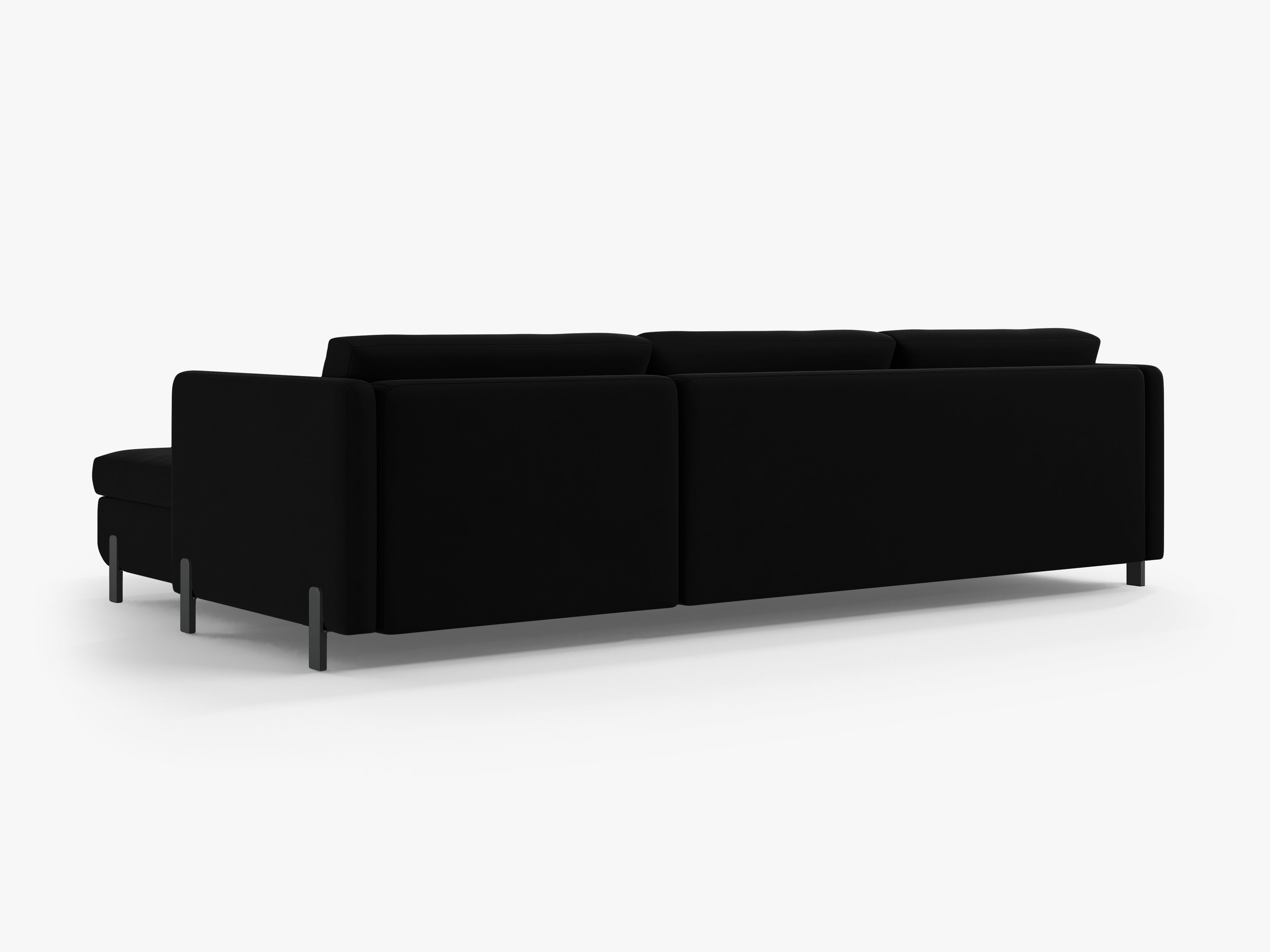 Velvet Linksecke Sofa mit Bettfunktion, "Gloria", 4 Sitze, schwarz, 260x170x80
In Europa gemacht