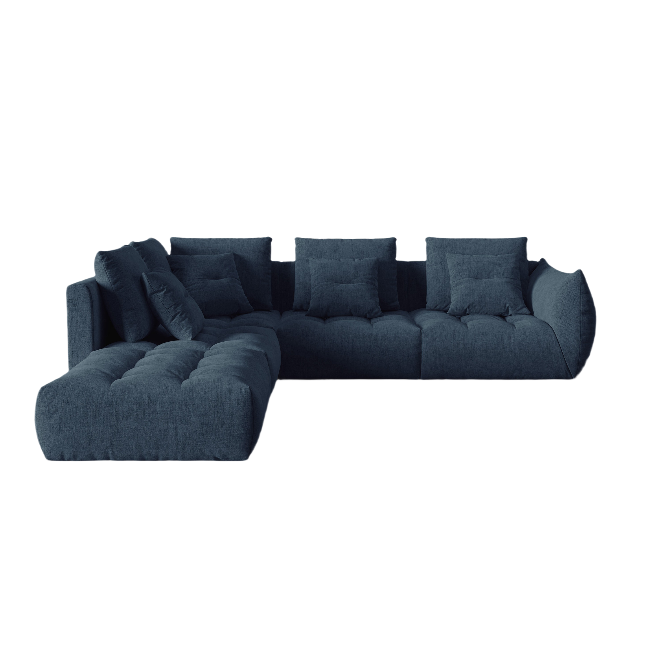 Modulares linke Ecksofa, "Bloom", 4 Sitze, Dunkelblau, 316x310x95
In Europa gemacht