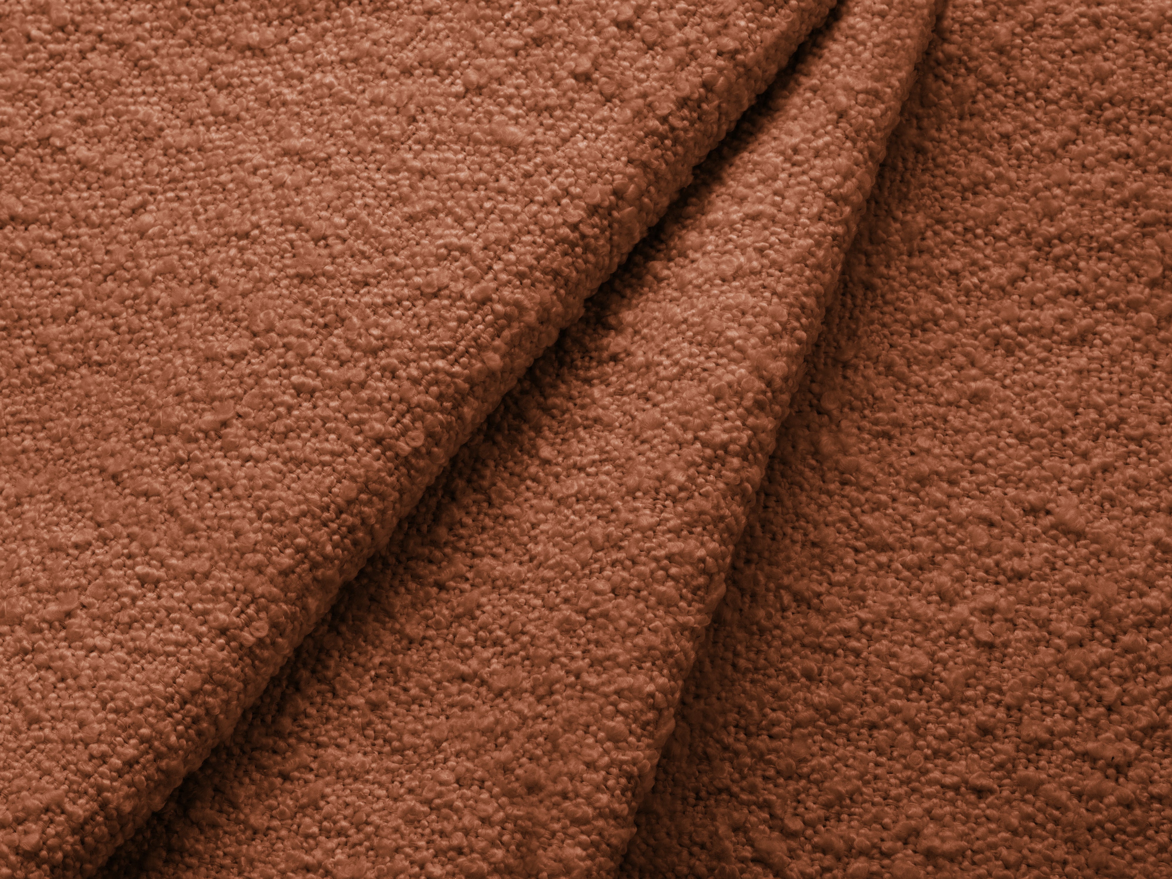 Linksseitiges 3-Sitzer-Sofa KATE terracotta Boucle