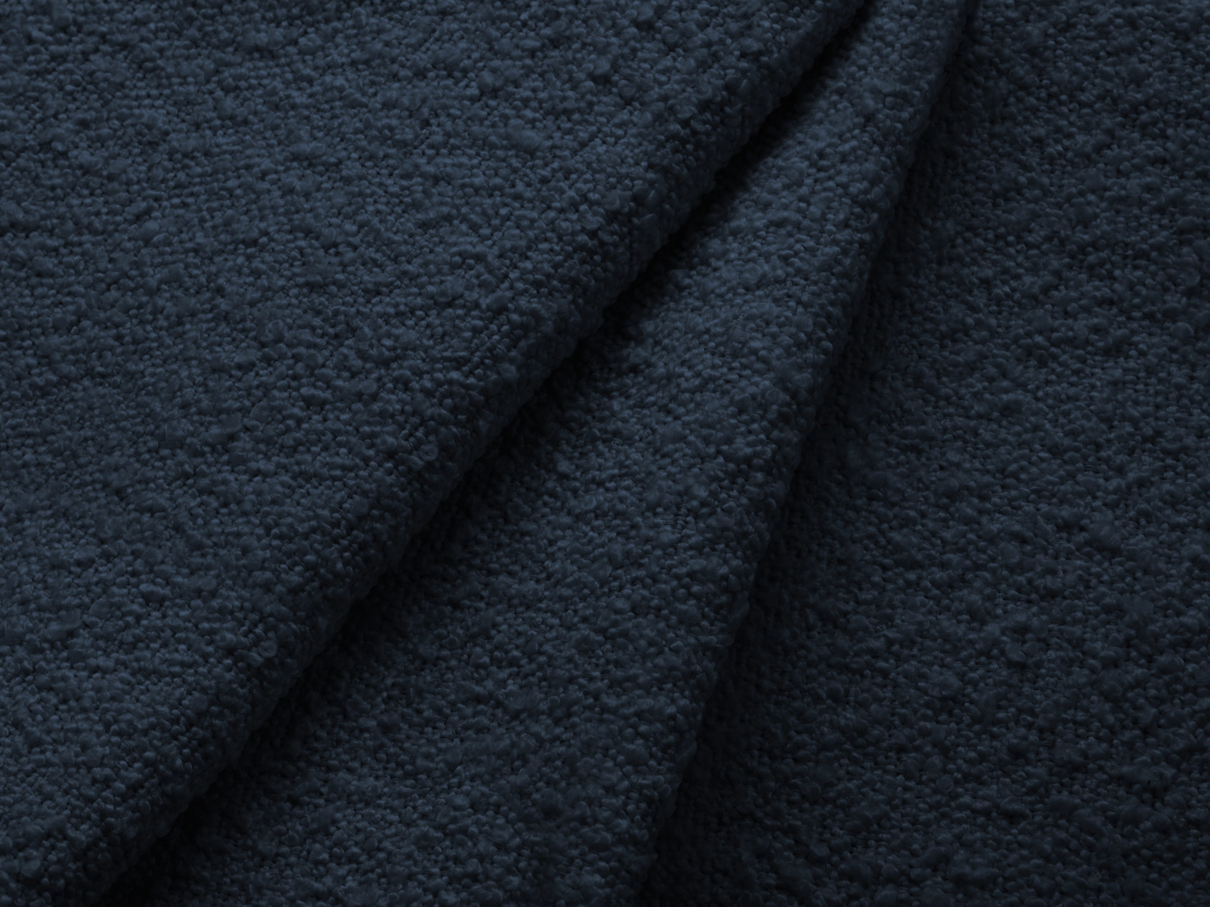 Linksseitiges 3-Sitzer-Sofa KATE in marineblauem Boucle
