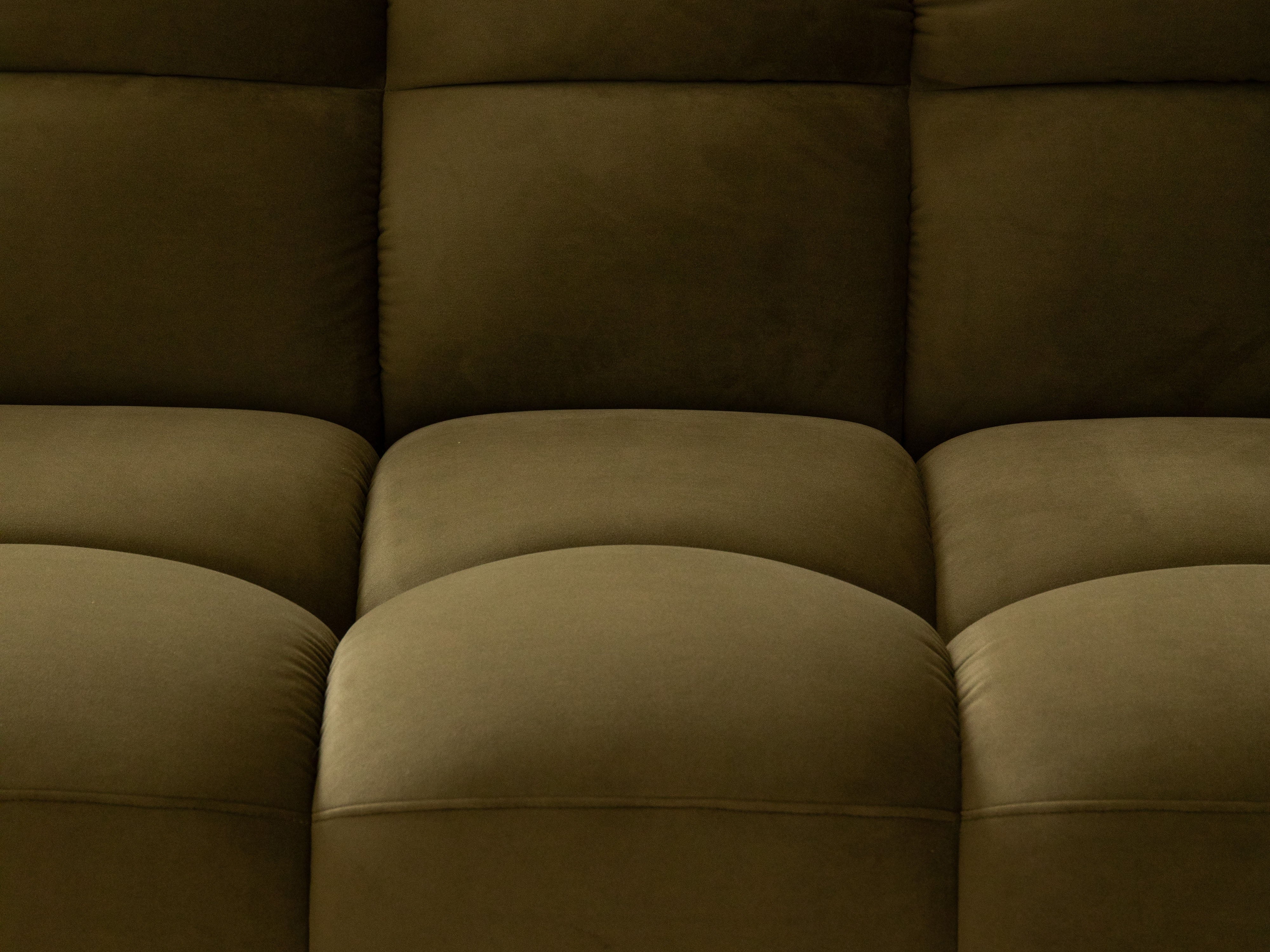 Symmetrical Velvet Corner Sofa LISA Light Gray