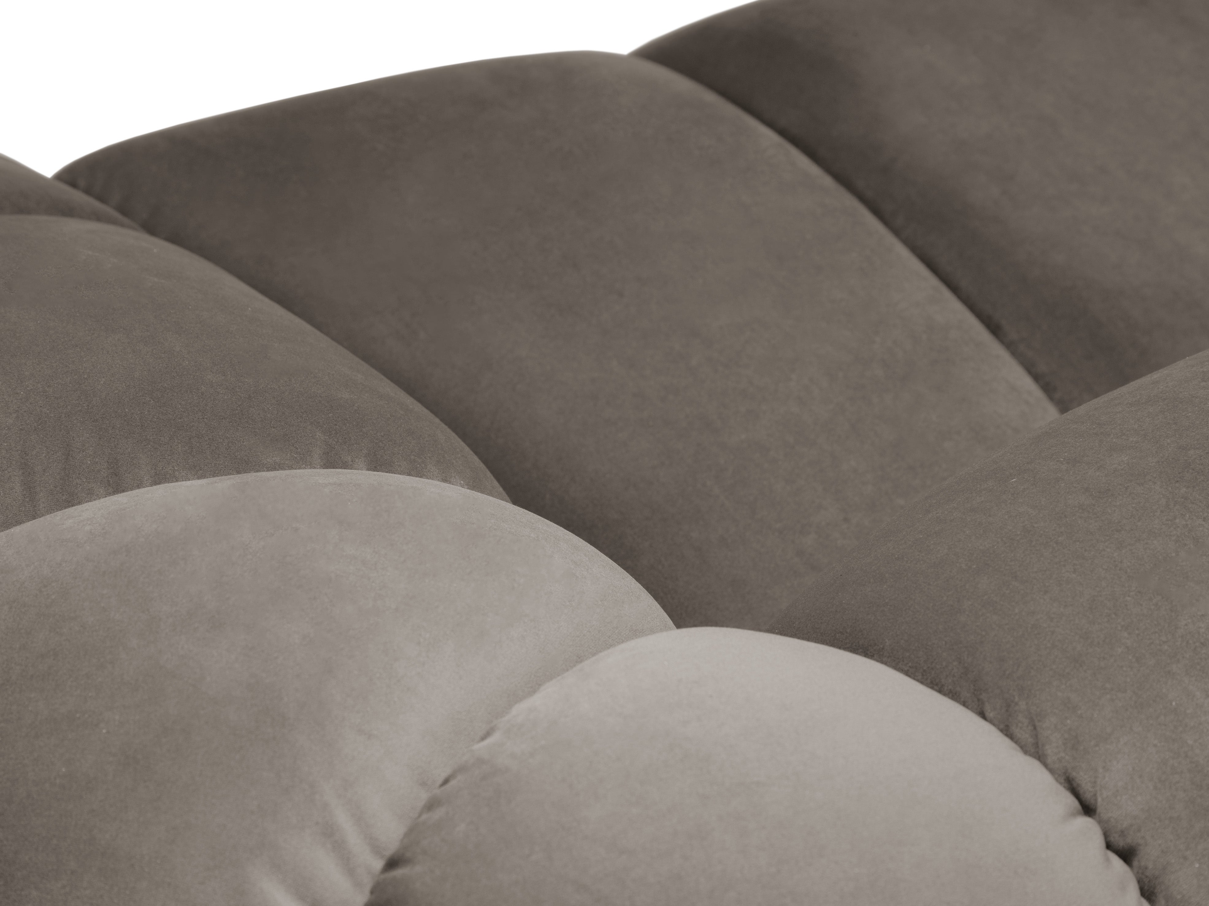 Samt linke Ecksofa, "Diana", 4 Sitze, Graubraun, 334x182x72
In Europa gemacht