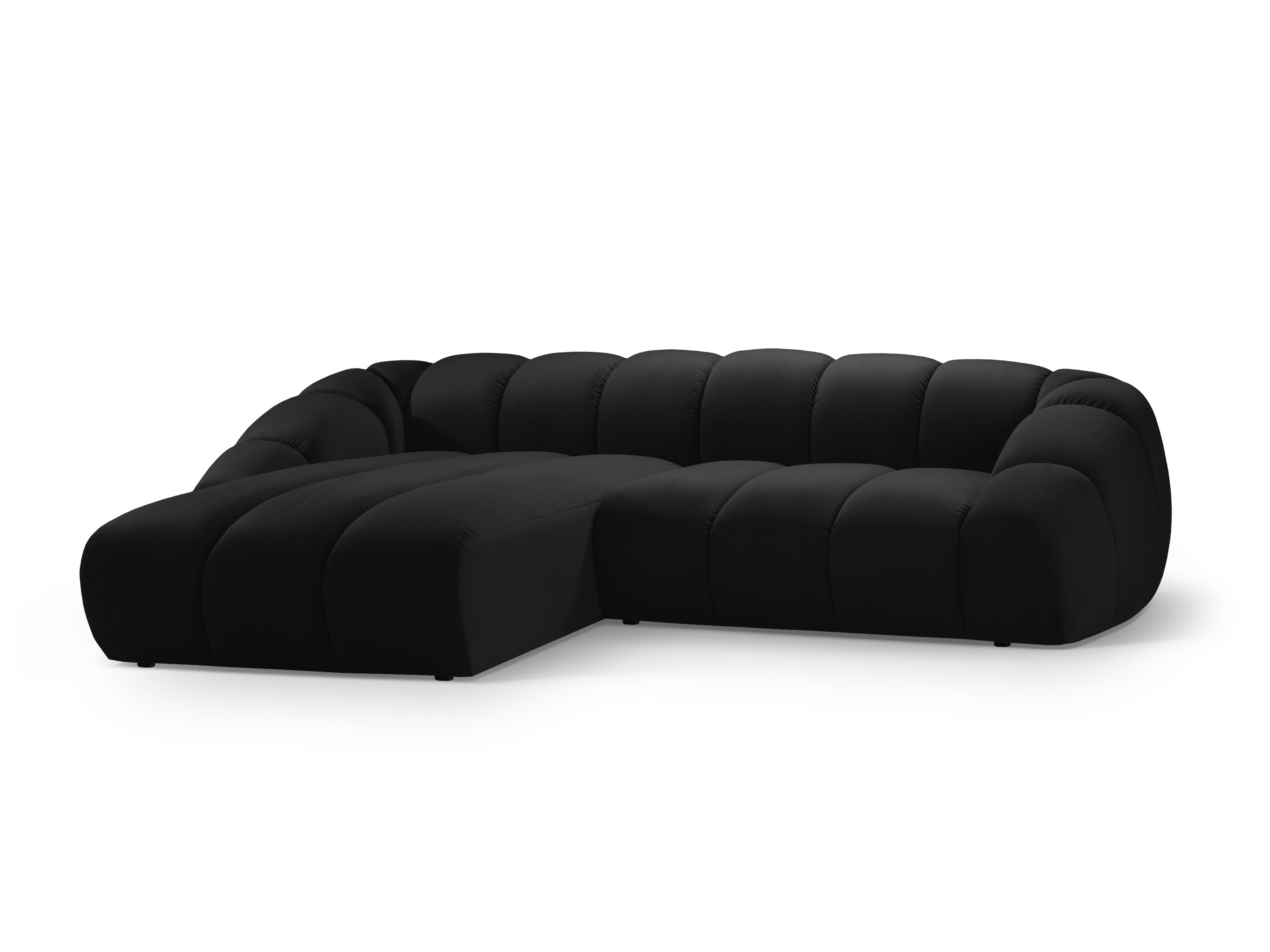 Velvet Linksecke Sofa, "Diana", 4 Sitze, schwarz, 334x182x72
In Europa gemacht