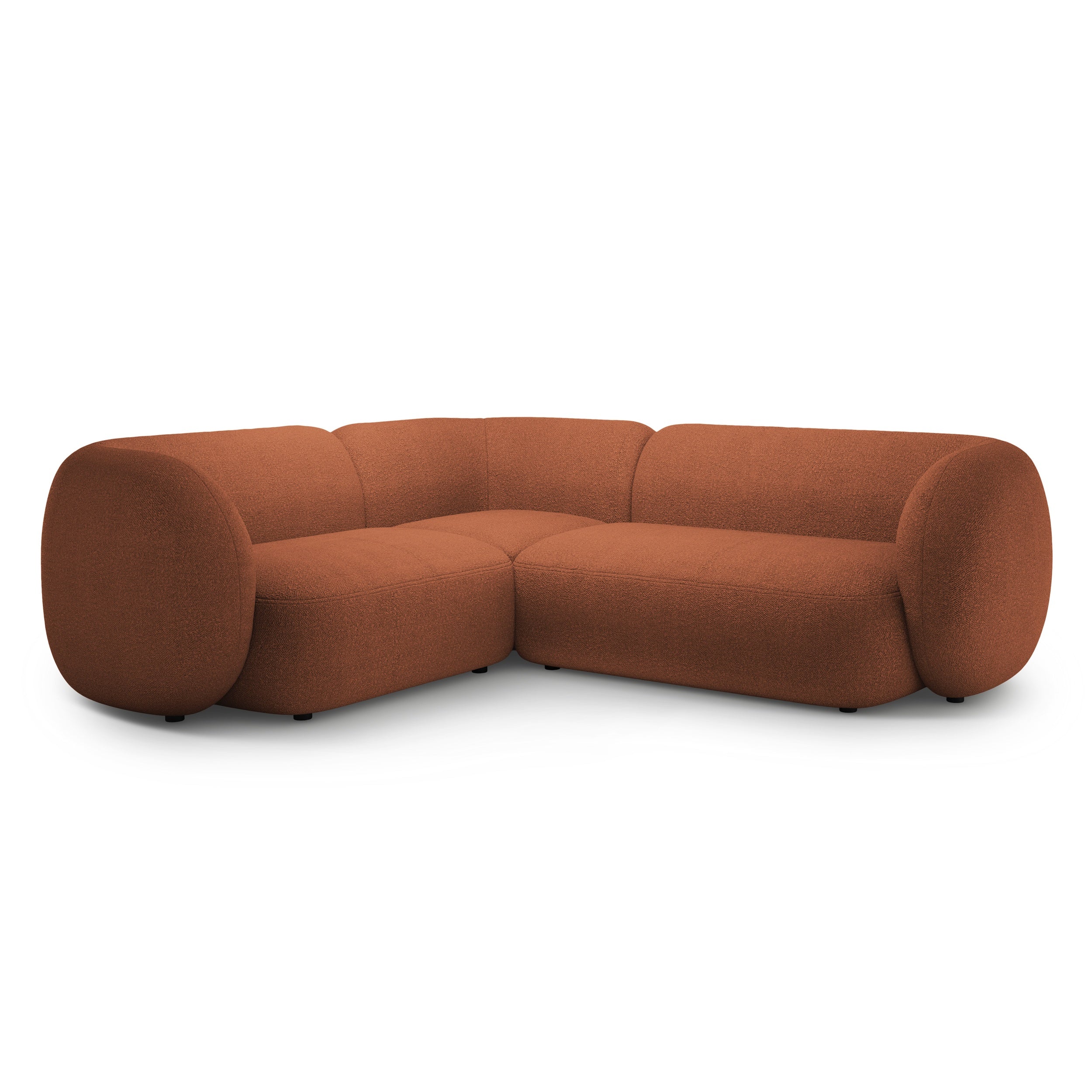 Narożnik lewostronny 4-osobowy KATE terracotta boucle