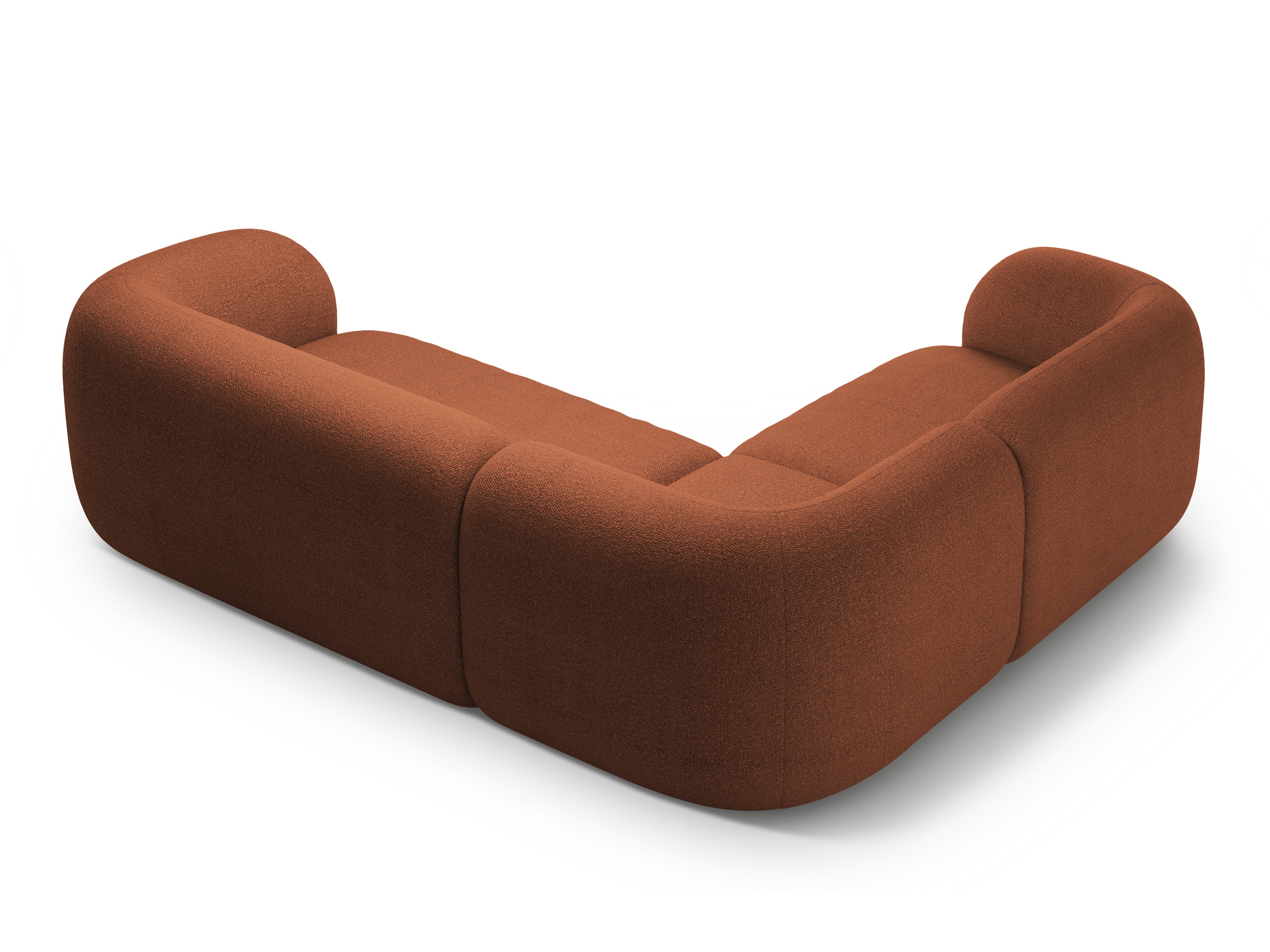 Narożnik lewostronny 4-osobowy KATE terracotta boucle