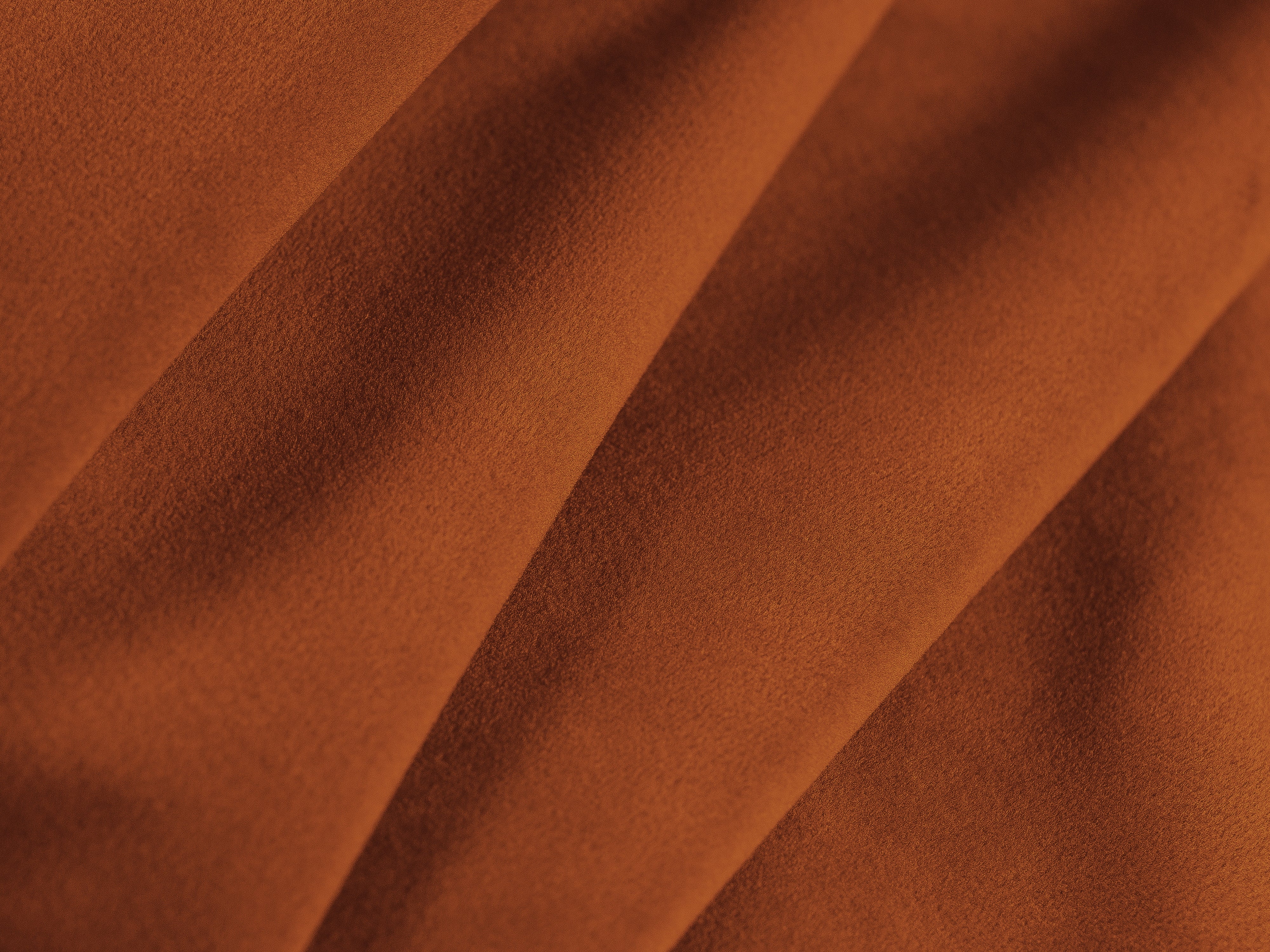 Samt-Ecksofa in L-Form links BEMY terracotta