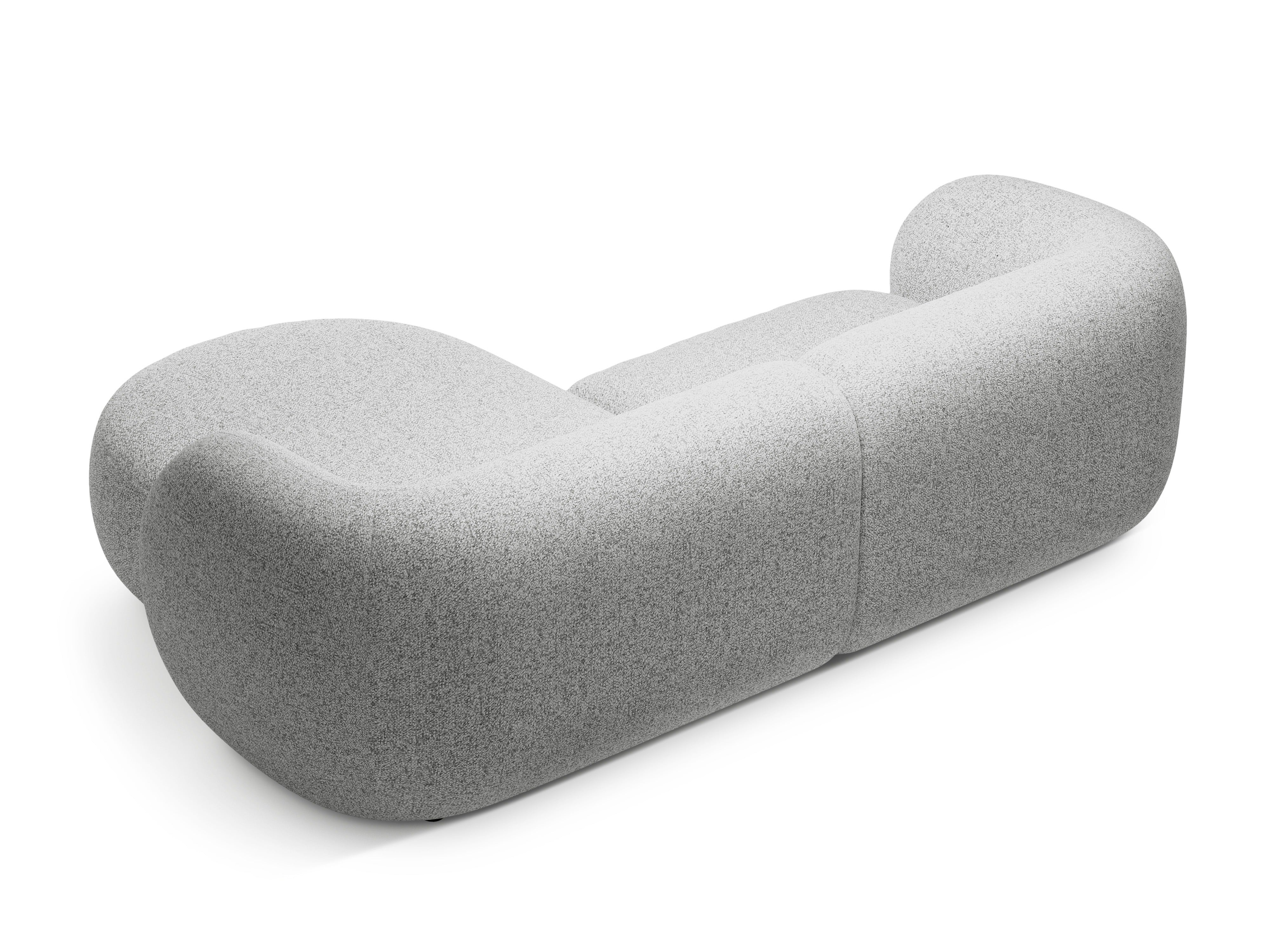 Right-facing 2-seater sofa KATE light gray mélange