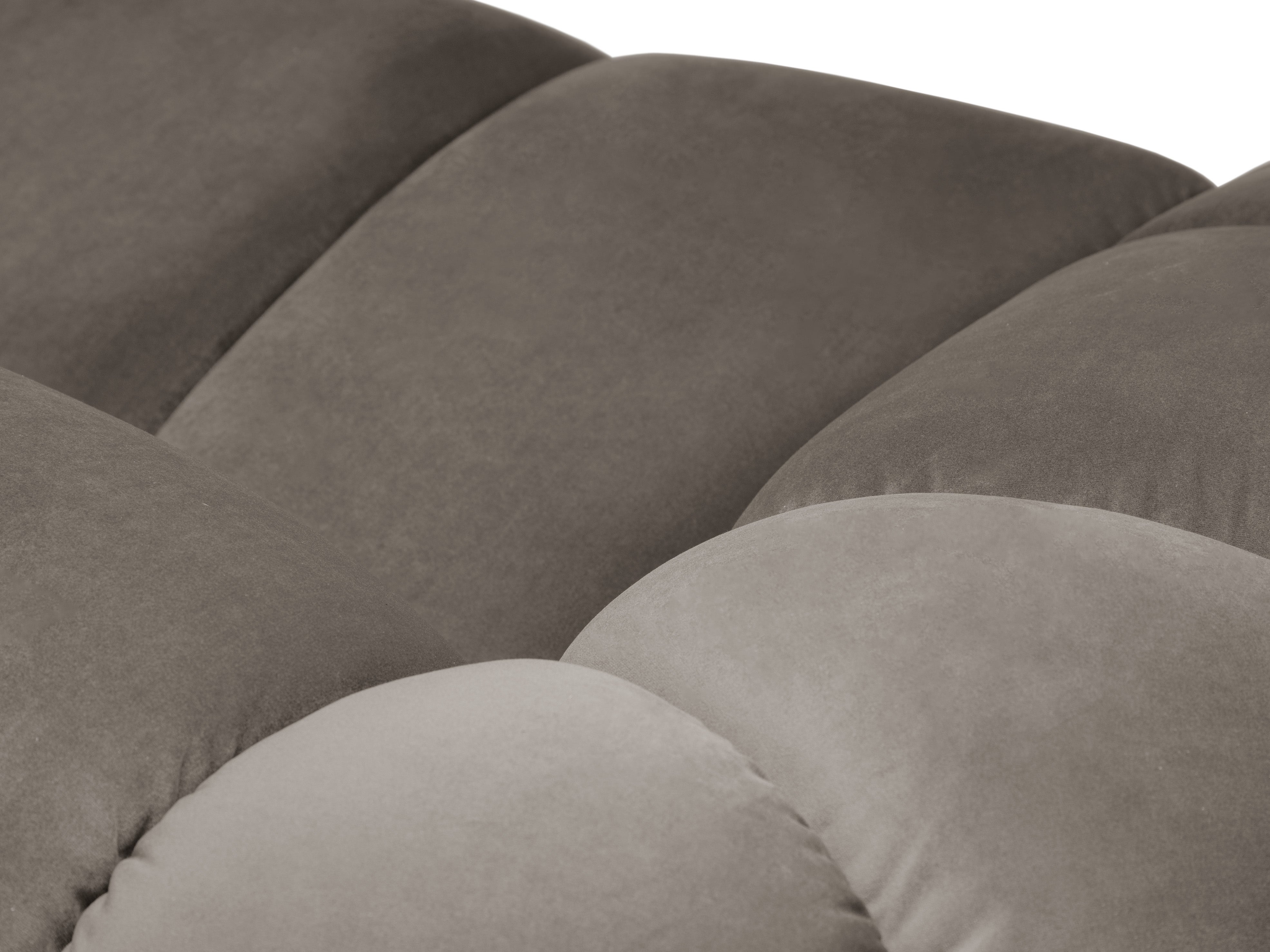Samt linke Ecksofa, "Diana", 3 Sitze, Graubraun, 294x182x72
In Europa gemacht