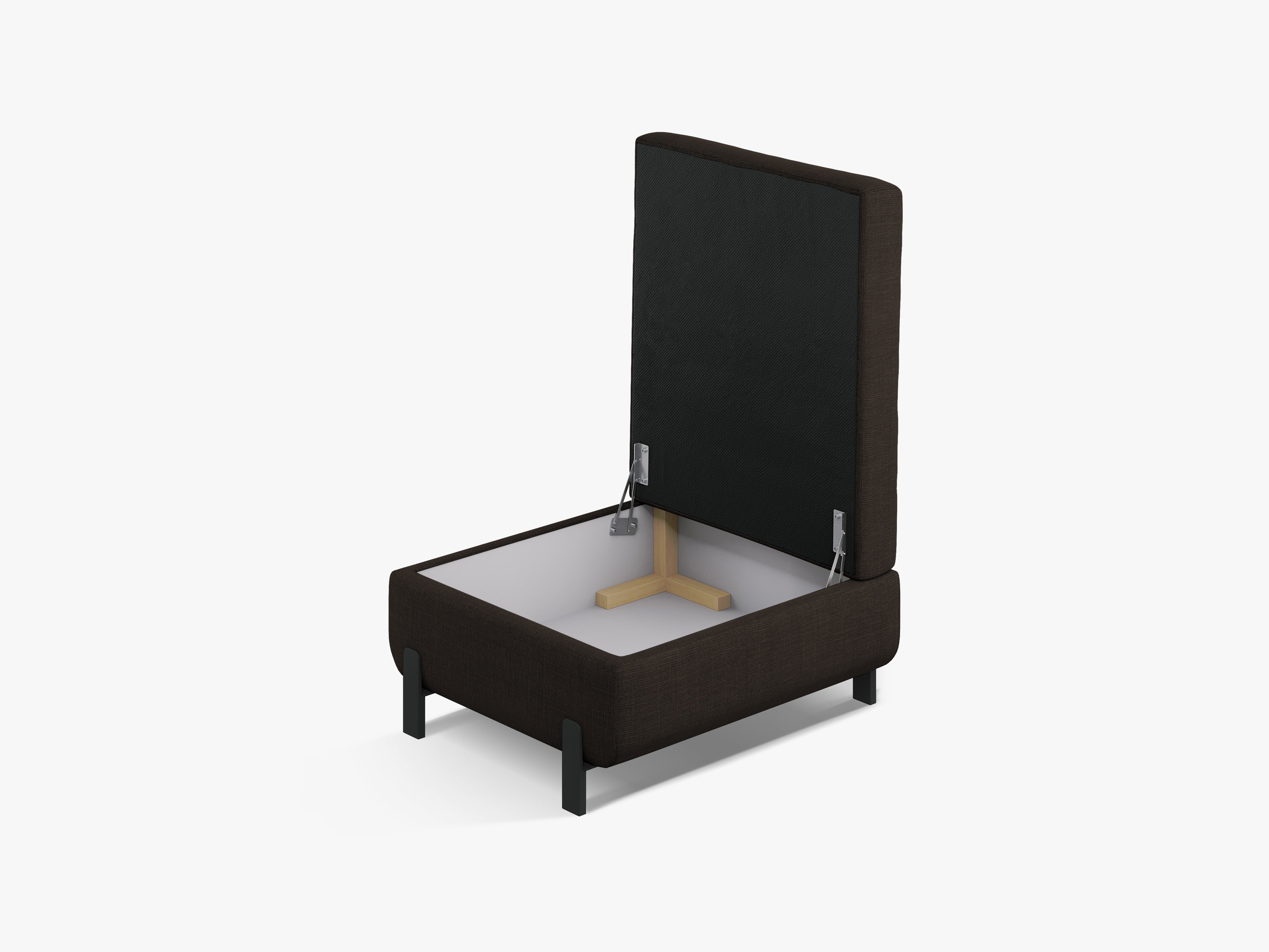 Puf with Box, "Gloria", 1 SEAT, Dark Gray, 87x72x46
Made in Europe