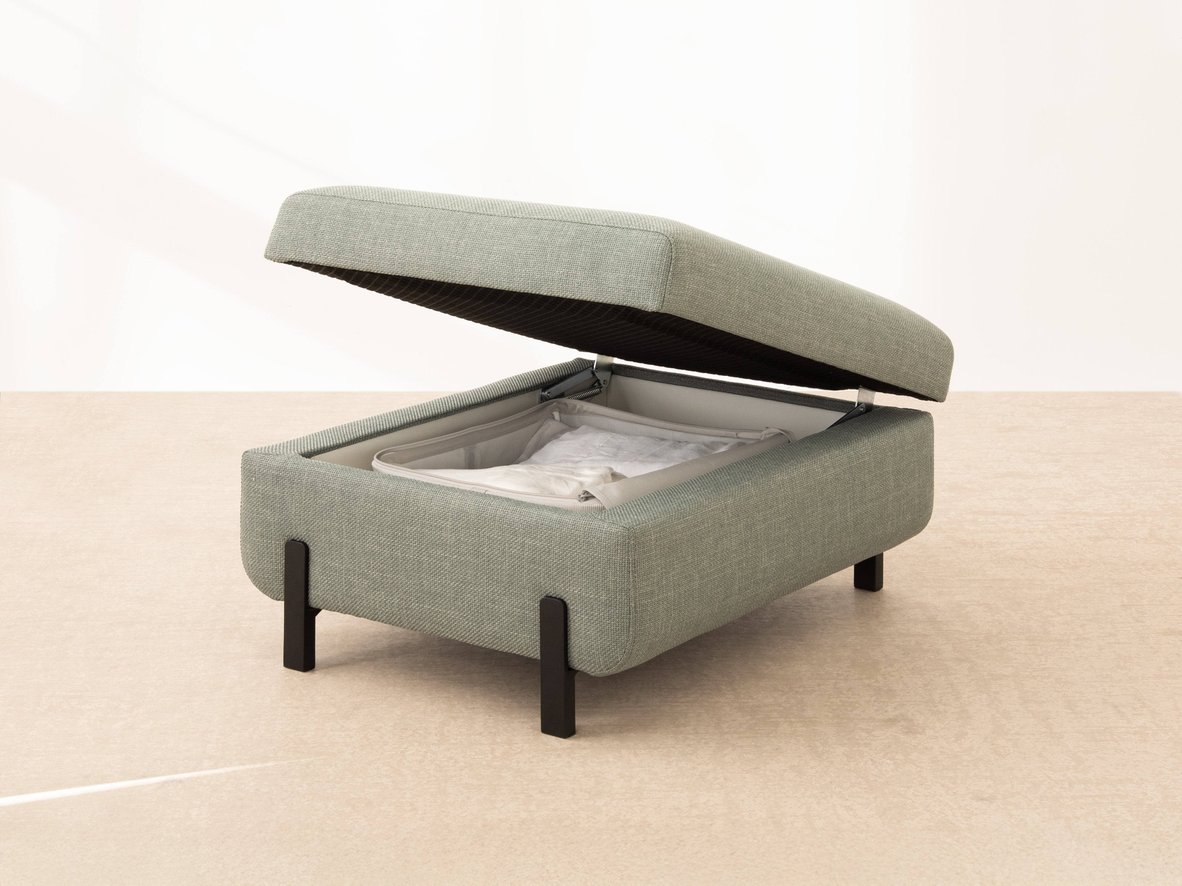 Puf with Box, "Gloria", 1 SEAT, Dark Gray, 87x72x46
Made in Europe