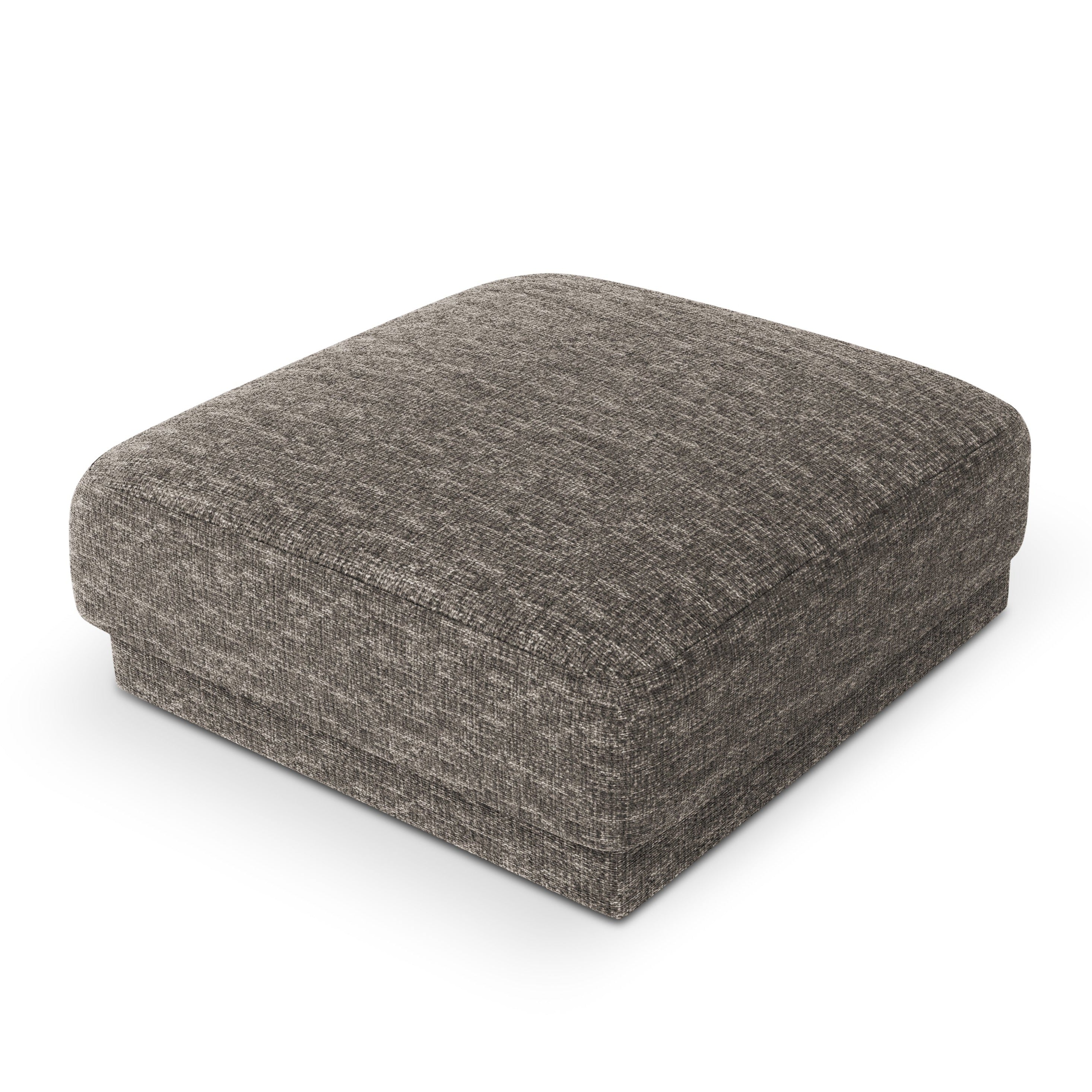 Puf w tkaninie szenilowej MILEY szary Micadoni    Eye on Design