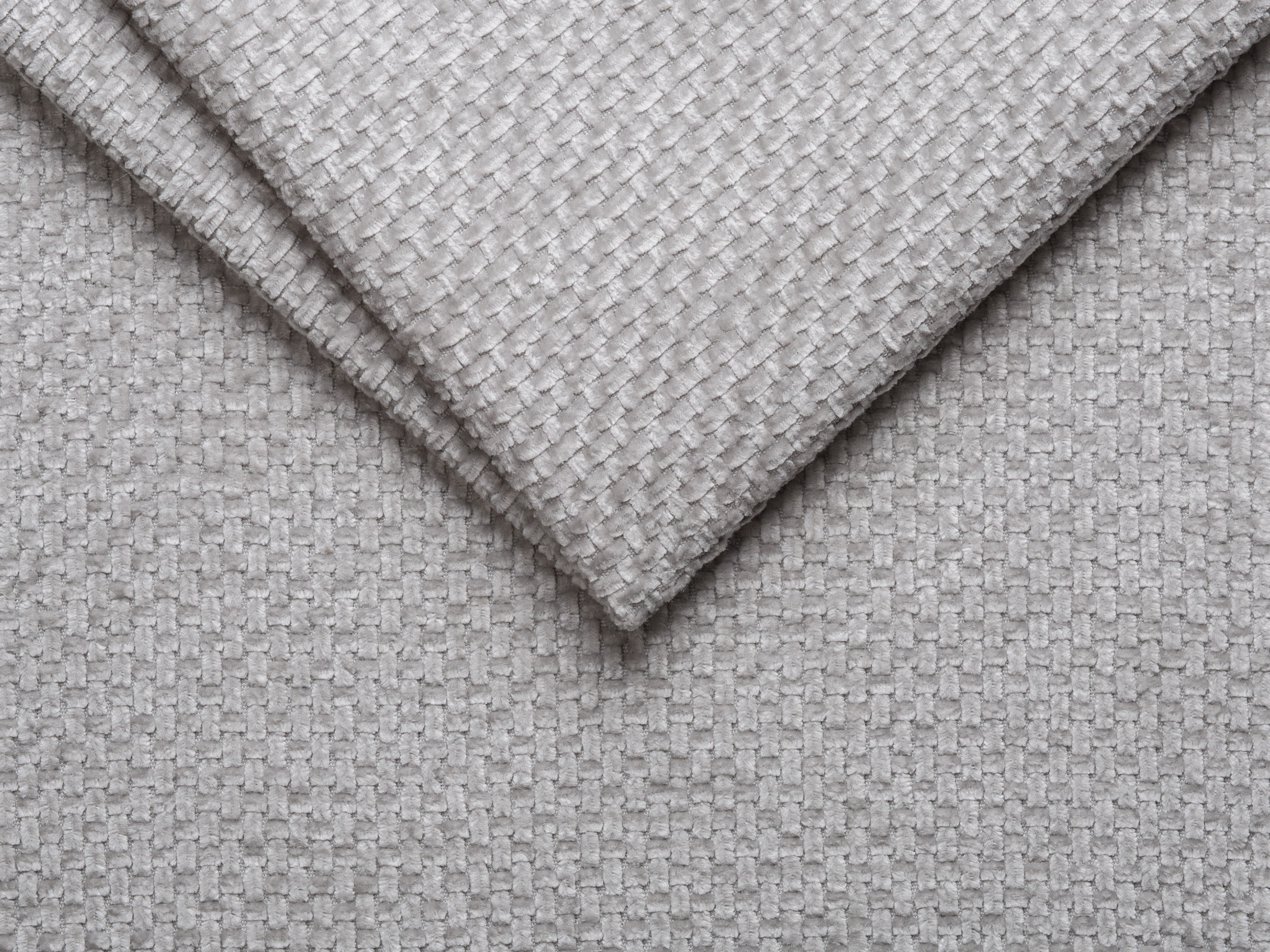 Puf MILEY srebrny szenil