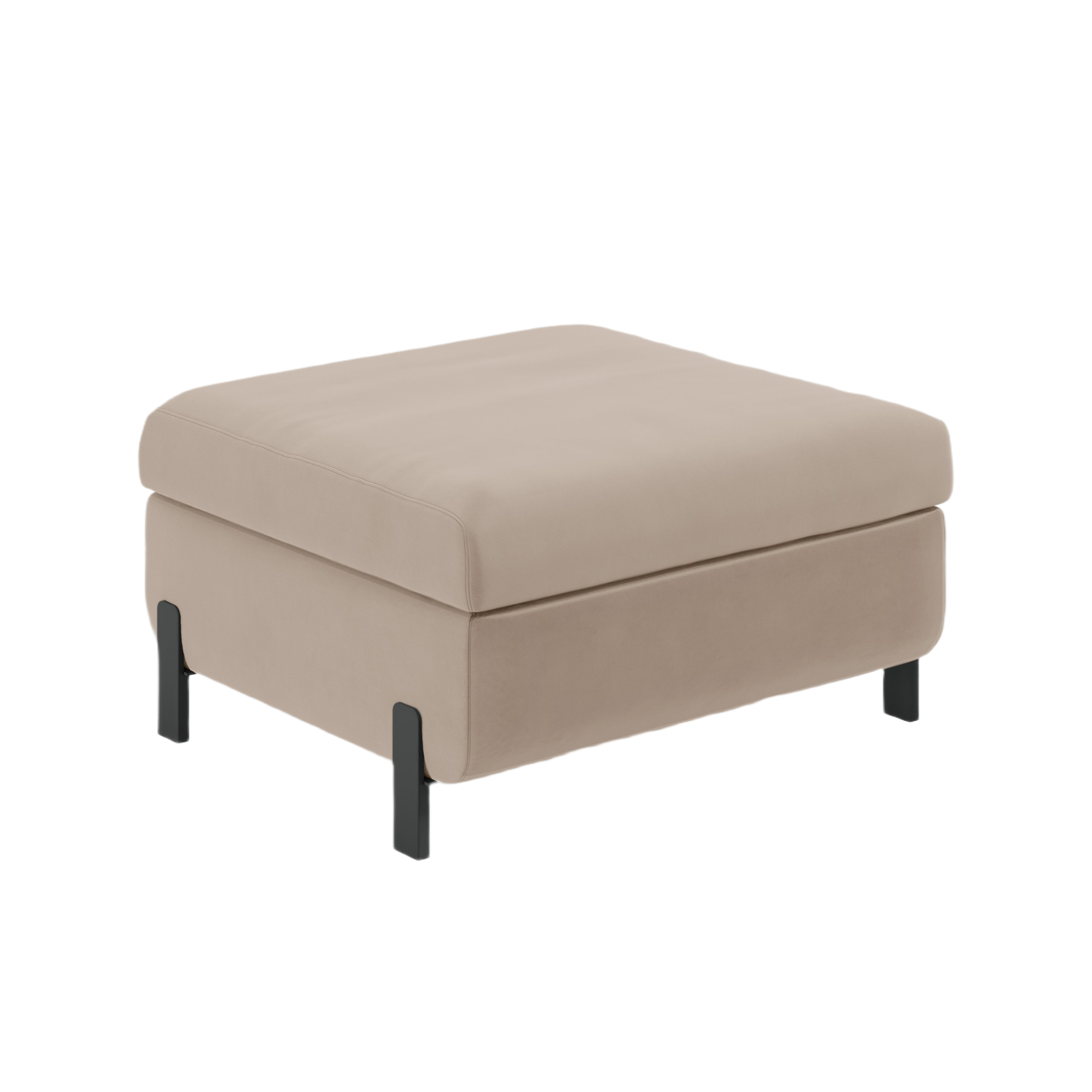 Velvet Fumpu with Box, "Gloria", 1 Seat, Beige, 87x72x46
Made in Europe