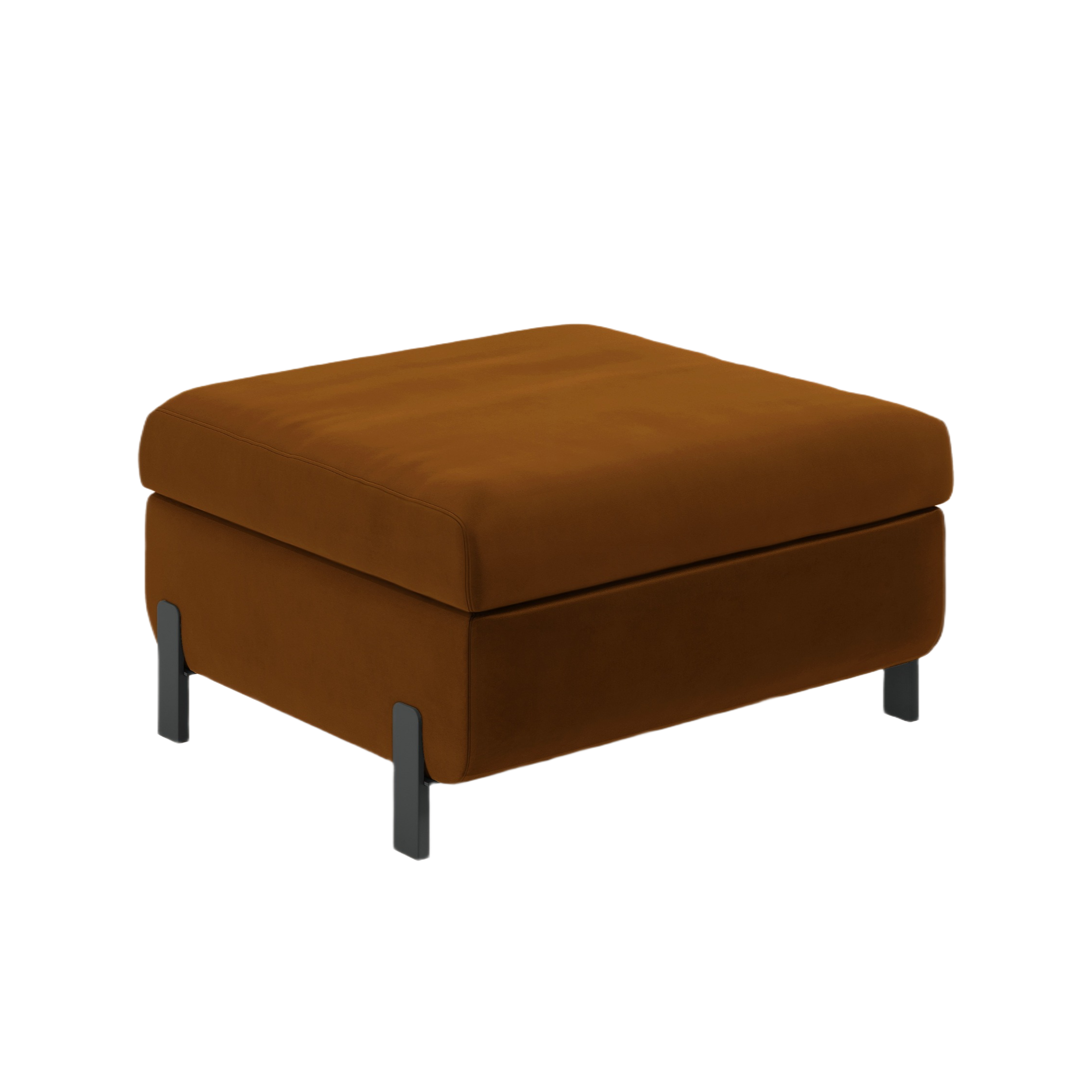 Velvet Fumpu with Box, "Gloria", 1 SEAT, Brown, 87x72x46
Made in Europe