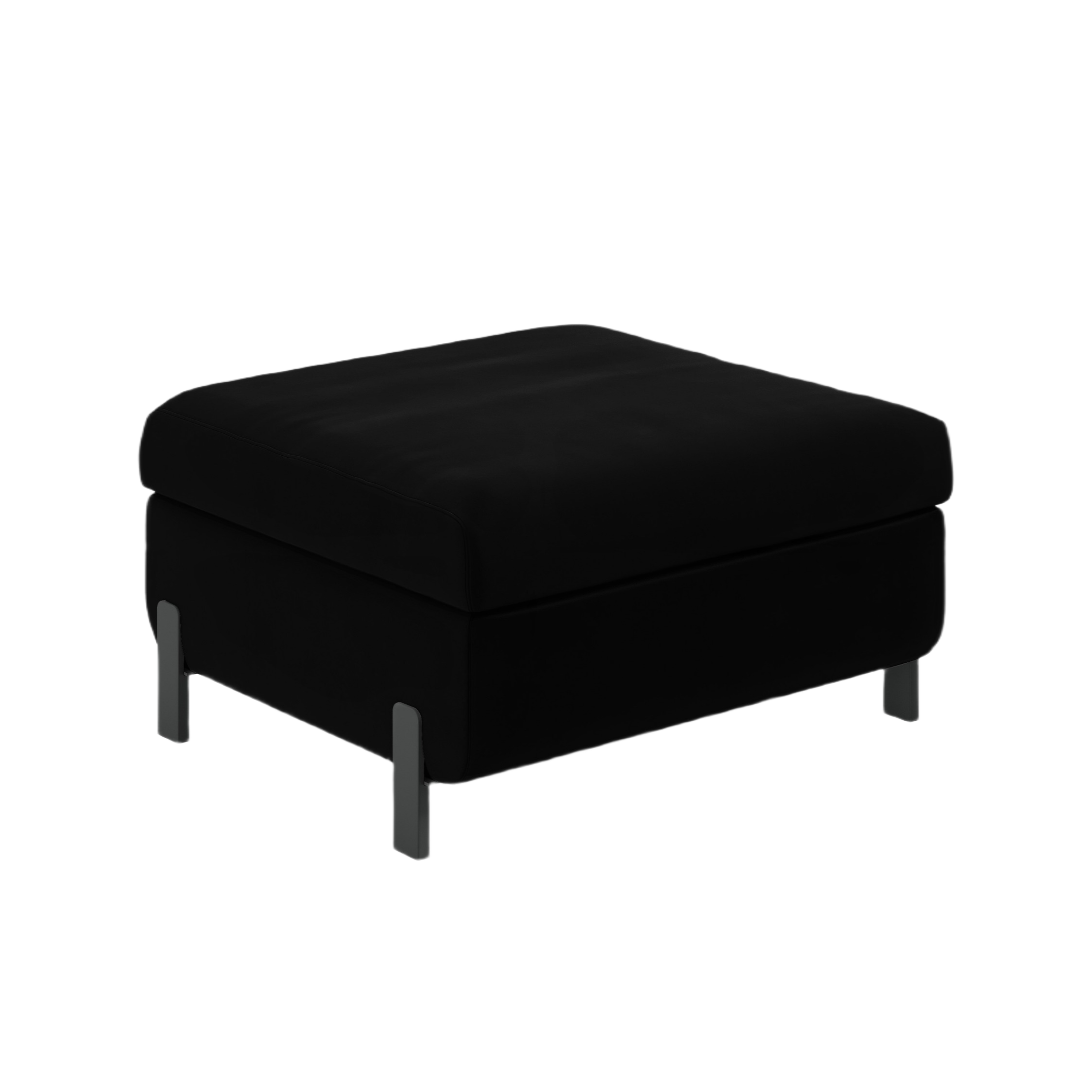 Velvet Fumpu with Box, "Gloria", 1 SEAT, Black, 87x72x46
Made in Europe
