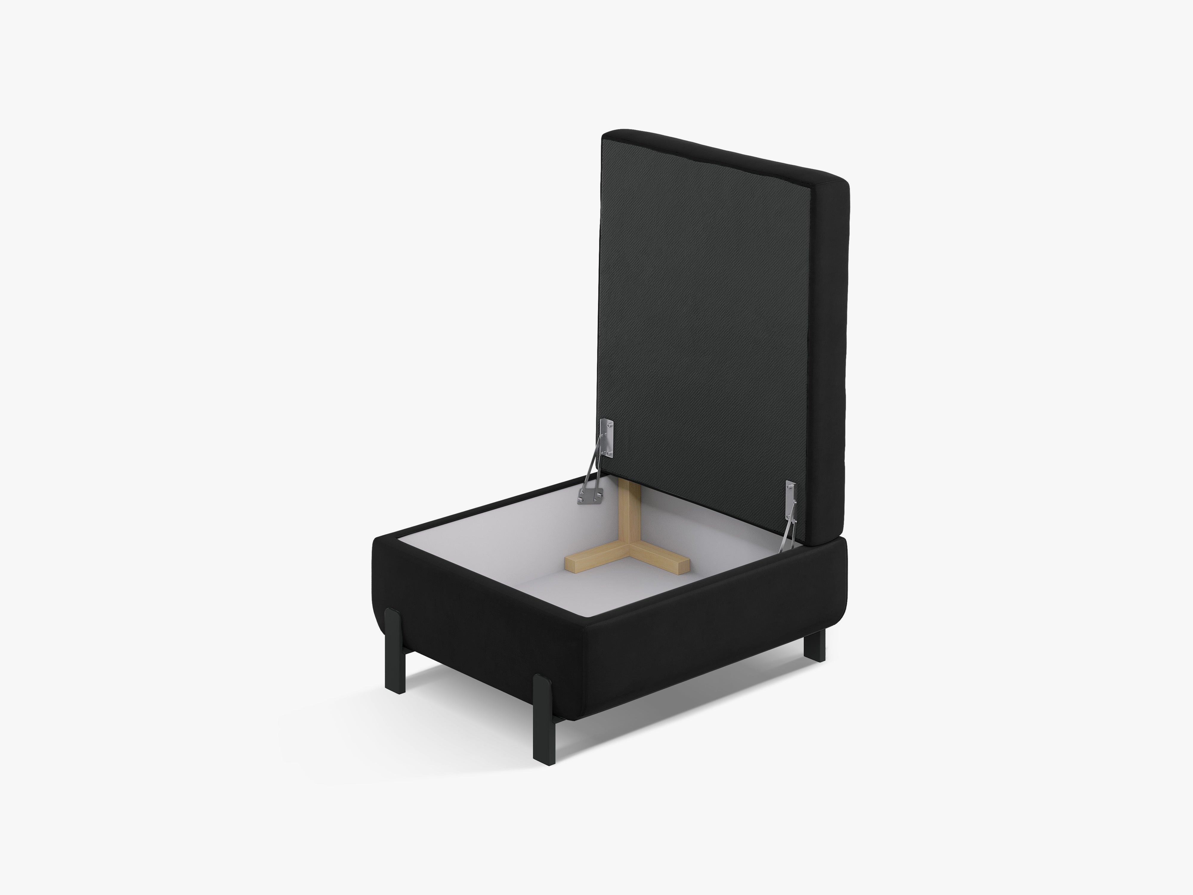 Velvet Fumpu with Box, "Gloria", 1 SEAT, Black, 87x72x46
Made in Europe