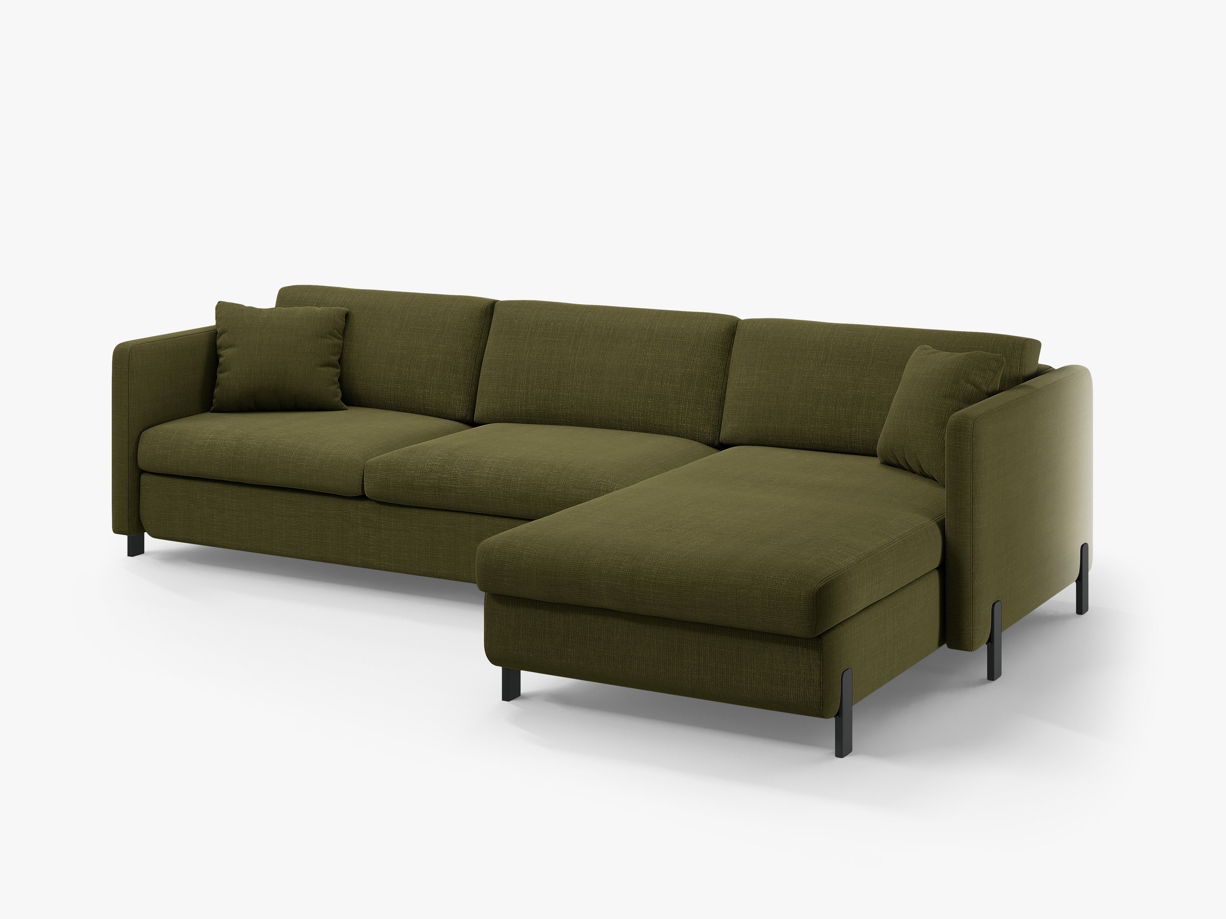 Rechte Eckesofa mit Bettfunktion und Kiste, "Gloria", 5 Sitze, Grün, 280x170x80
In Europa gemacht