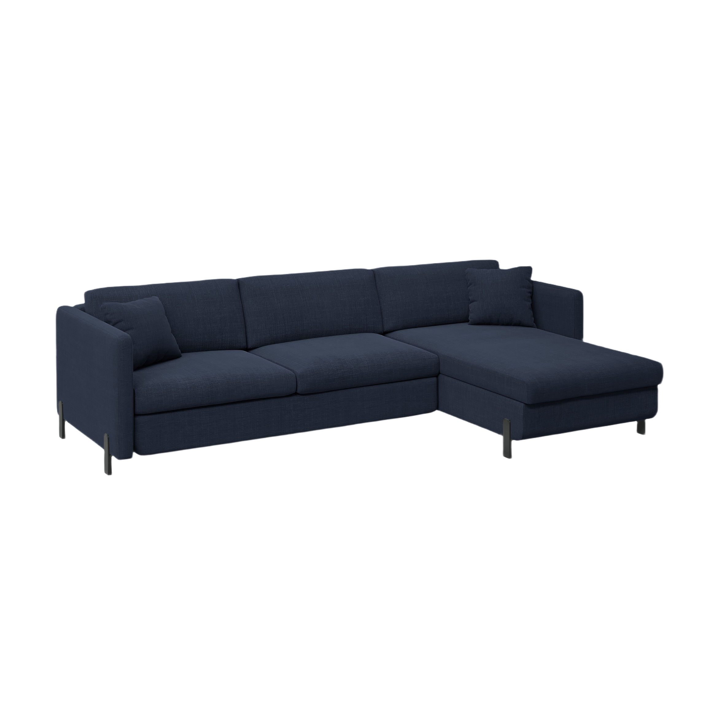 Rechte Ecksofa mit Bettfunktion und Box, "Gloria", 5 Sitze, Blau, 280x170x80
In Europa gemacht