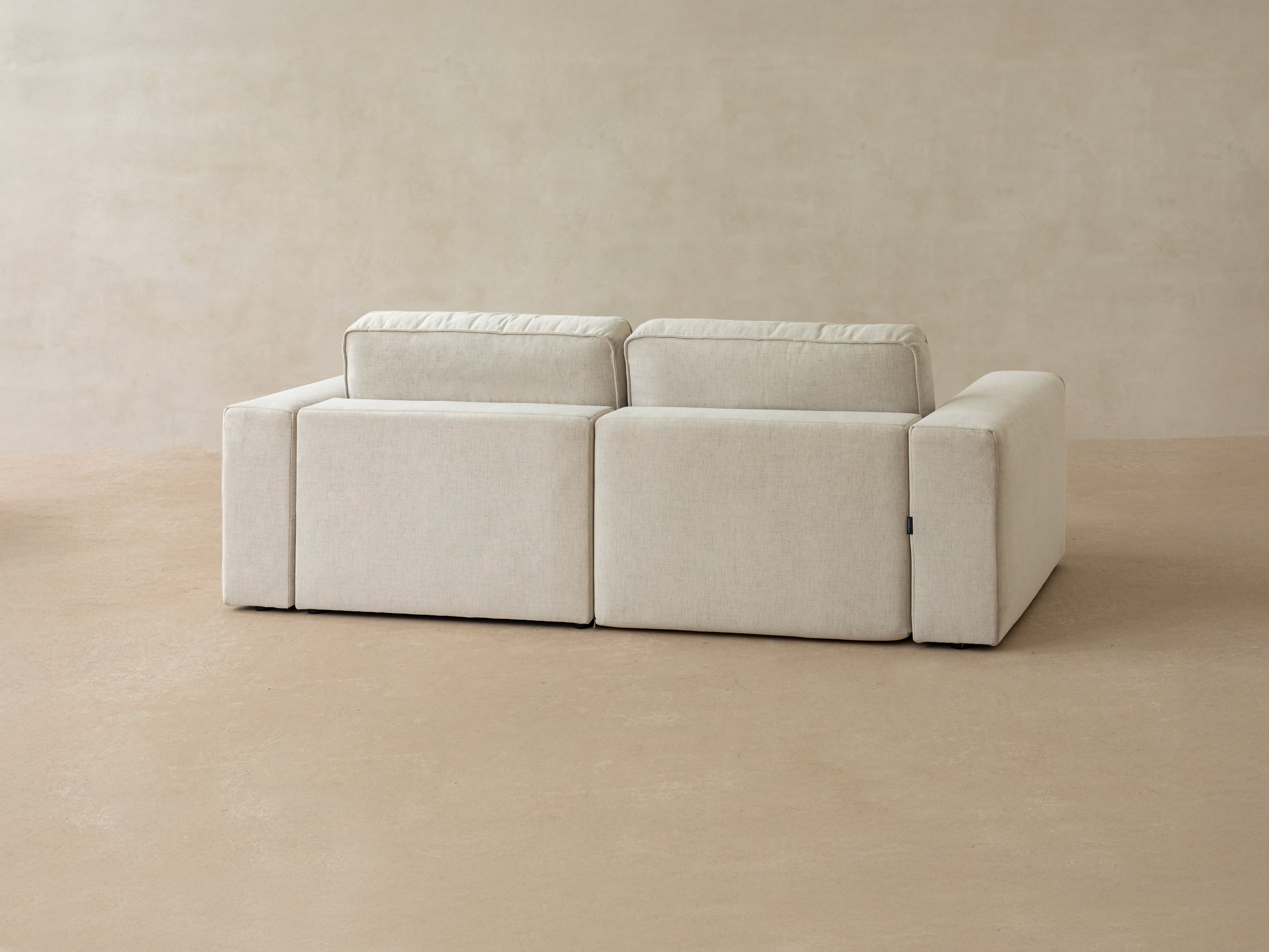 Right-facing velvet corner sofa for 3 people with sleeping function VICTOR beige