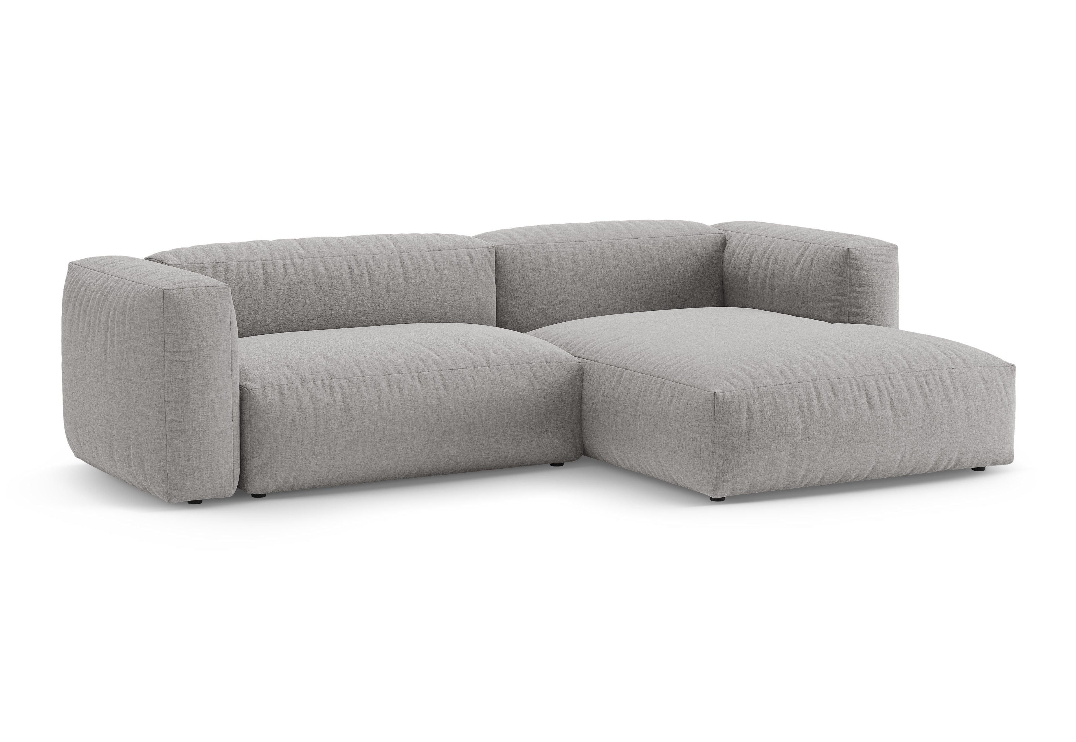 Narożnik prawostronny z funkcją spania MARTINA jasny szary