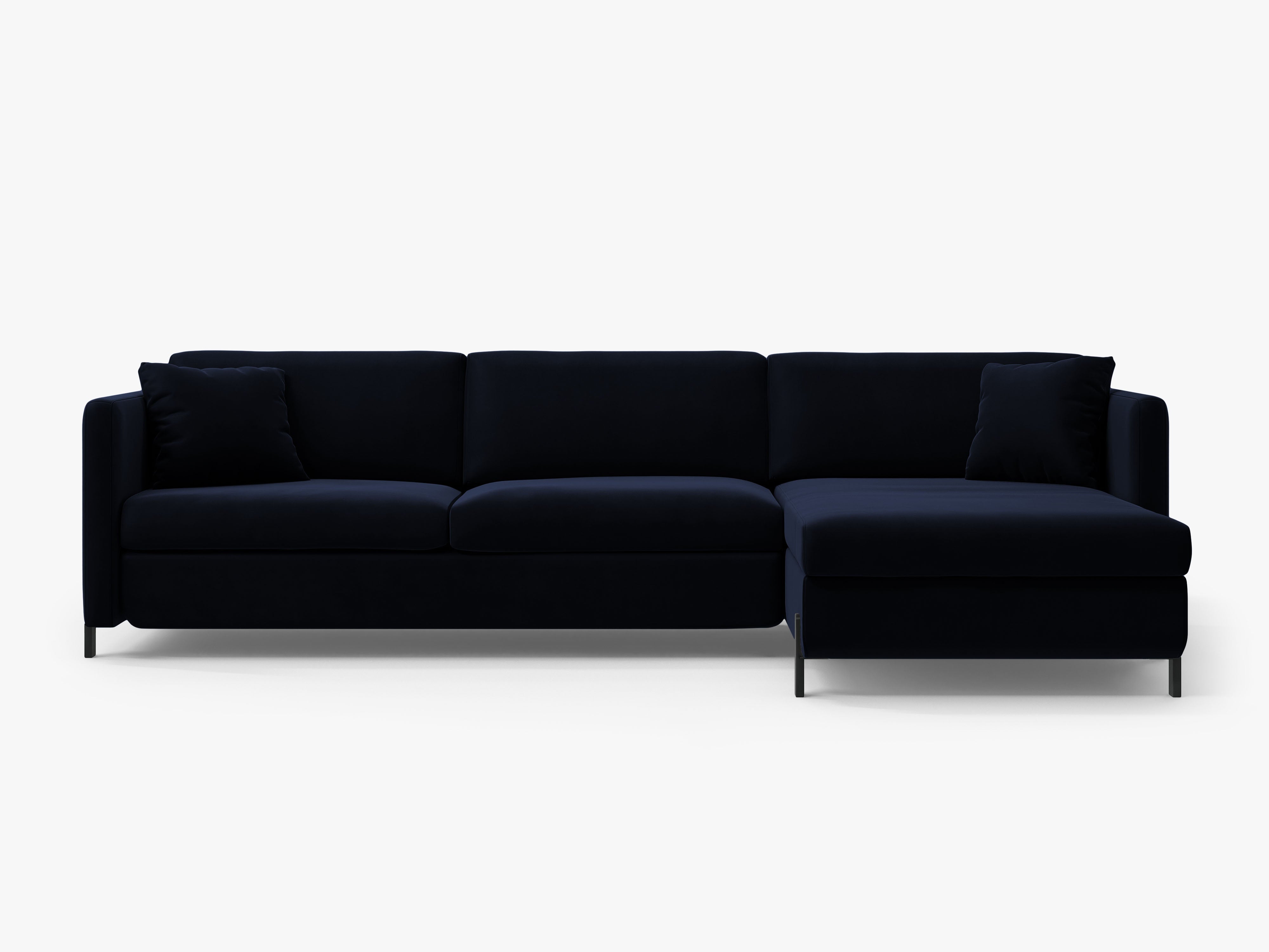 Samtrechte Ecksofa mit Bettfunktion, "Gloria", 5 Sitze, Royal Blue, 280x170x80
In Europa gemacht