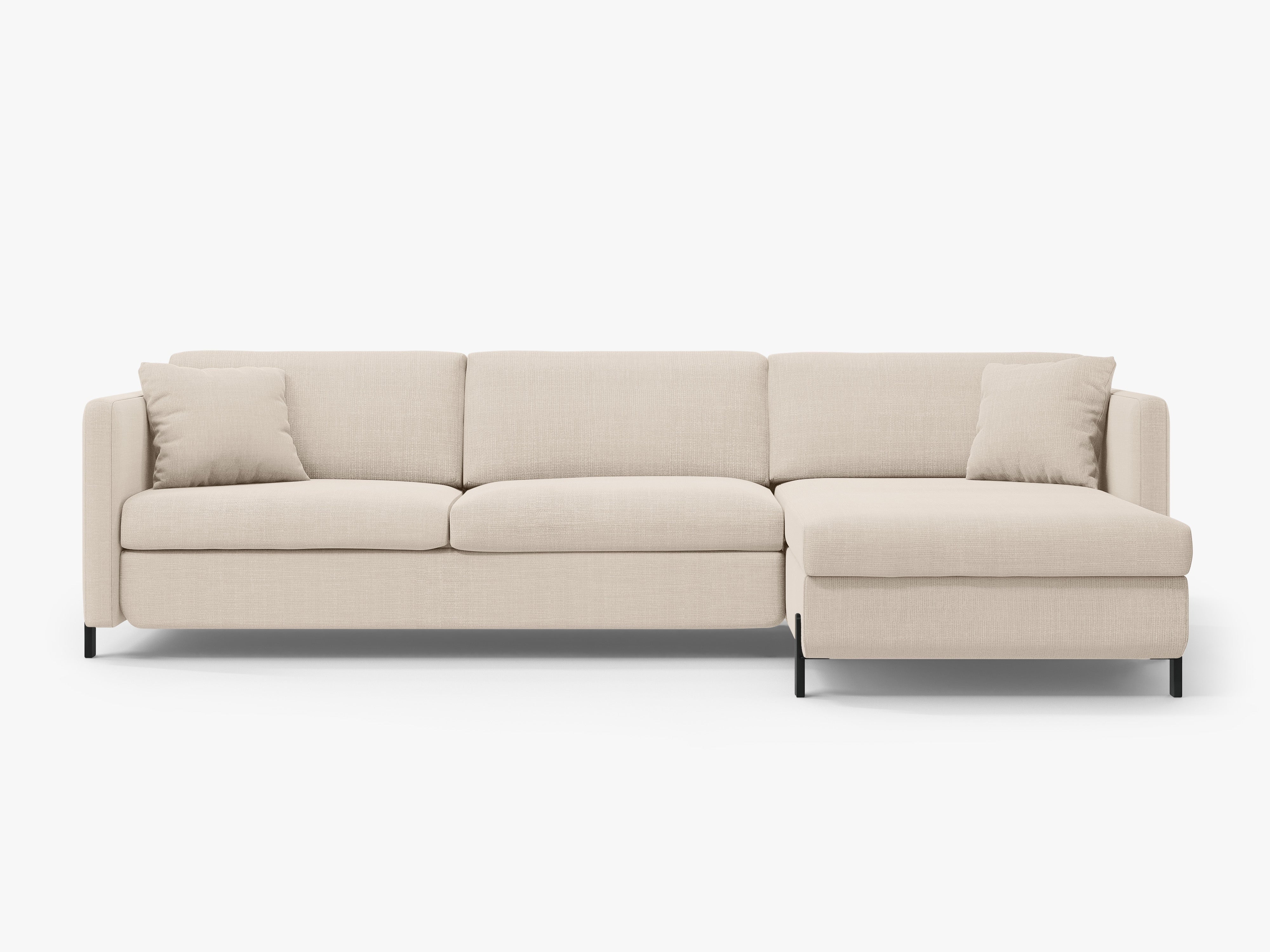 Rechte Ecke -Sofa mit Bettfunktion und Box, "Gloria", 4 Sitze, Beige, 260x170x80
In Europa gemacht