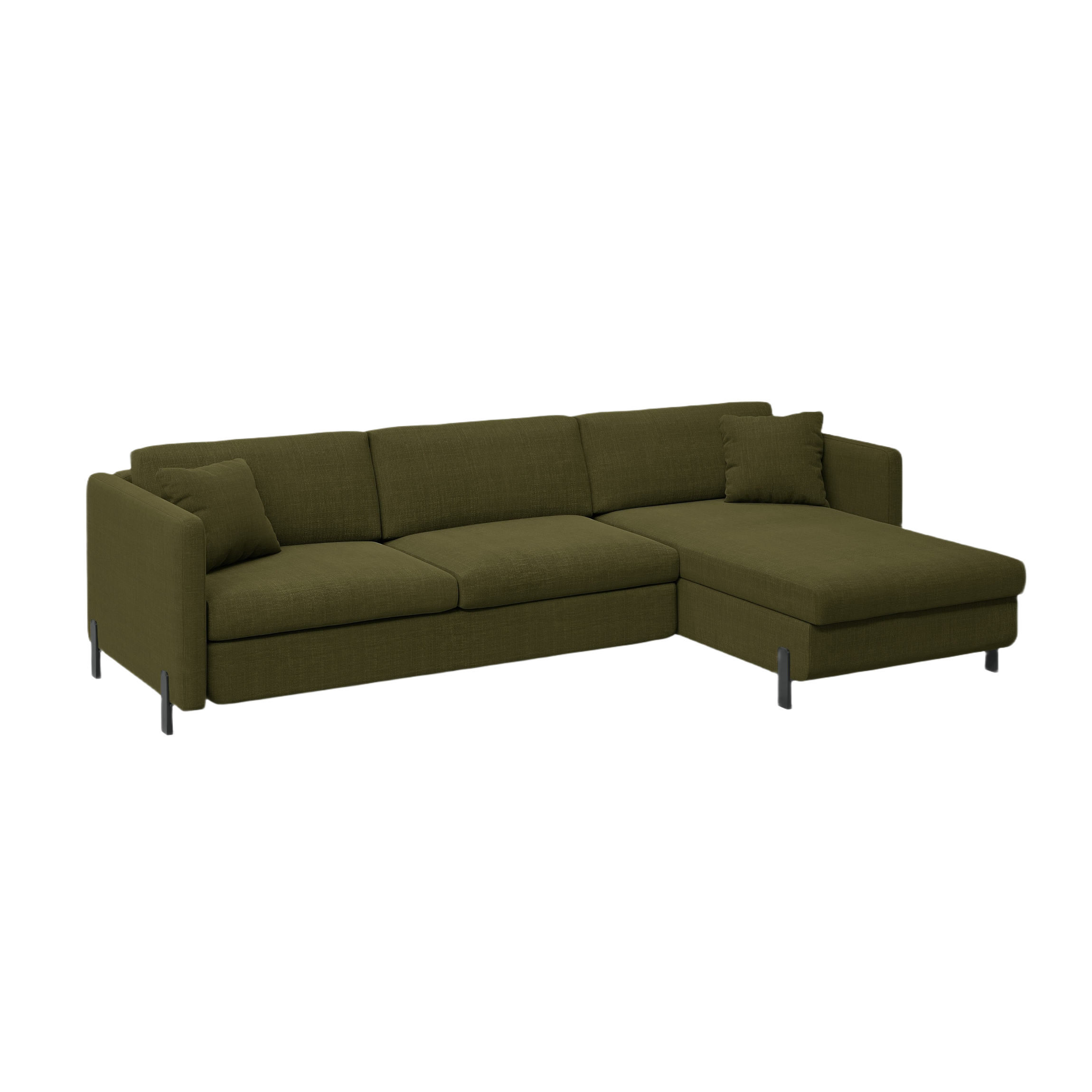 Rechte Ecksofa mit Bettfunktion und Box, "Gloria", 4 Sitze, Grün, 260x170x80
In Europa gemacht