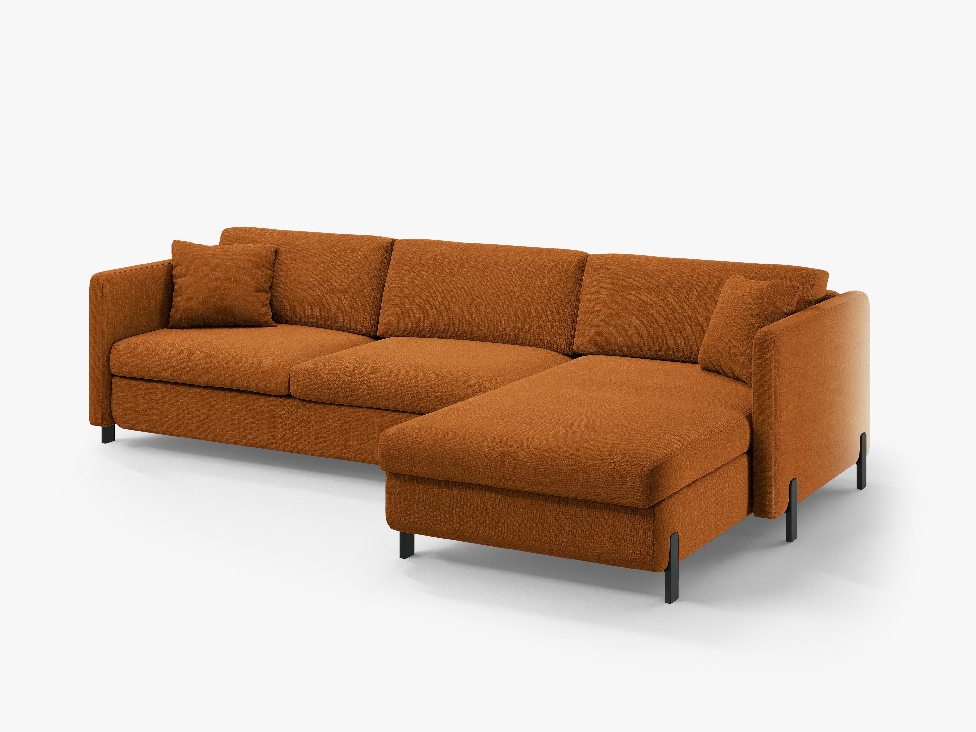 Rechte Ecksofa mit Bettfunktion und Box, "Gloria", 4 Sitze, Ziegel, 260x170x80
In Europa gemacht