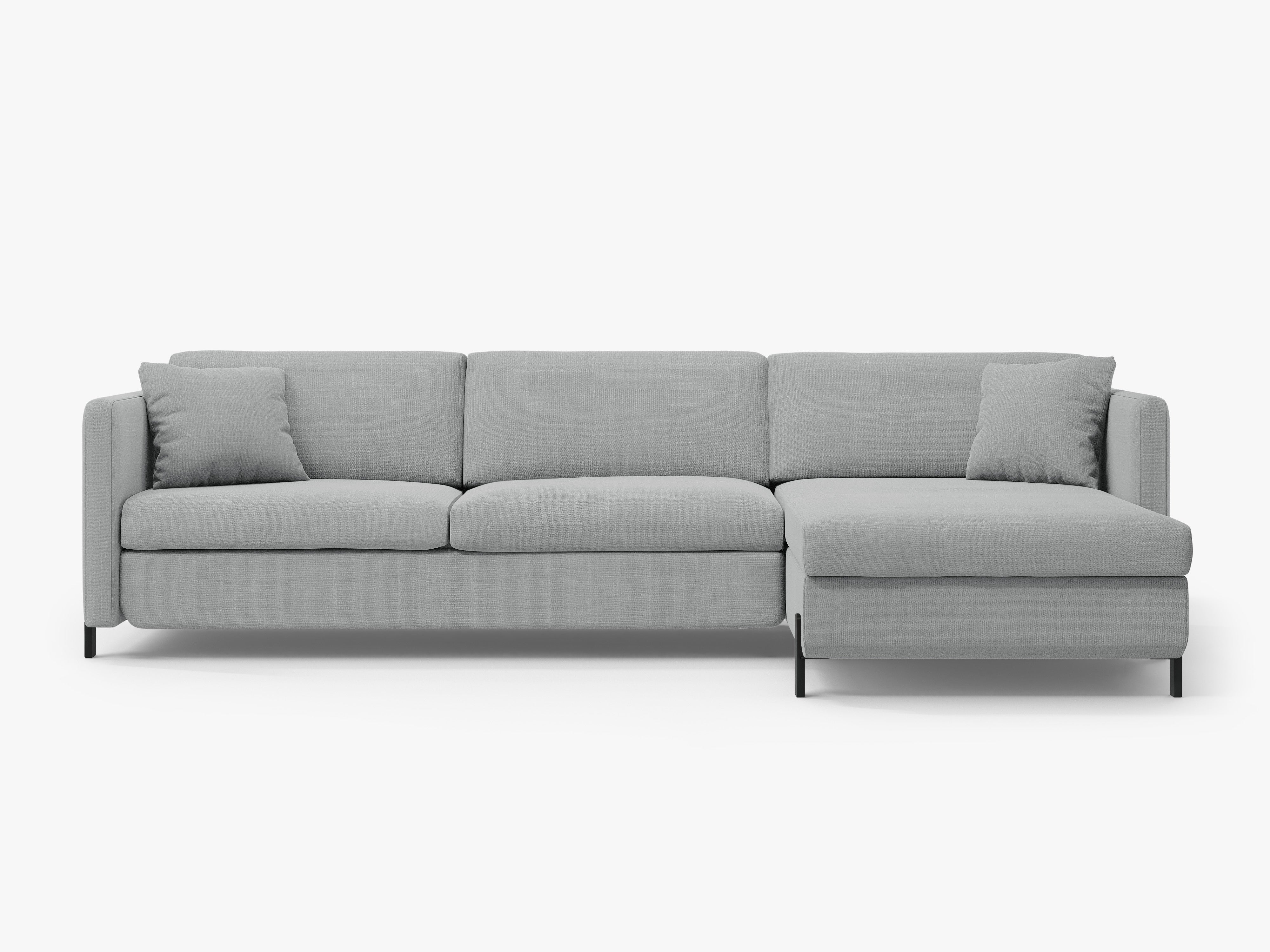 Rechte Ecke -Sofa mit Bettfunktion und Kiste, "Gloria", 4 Sitze, hellgrau, 260x170x80
In Europa gemacht