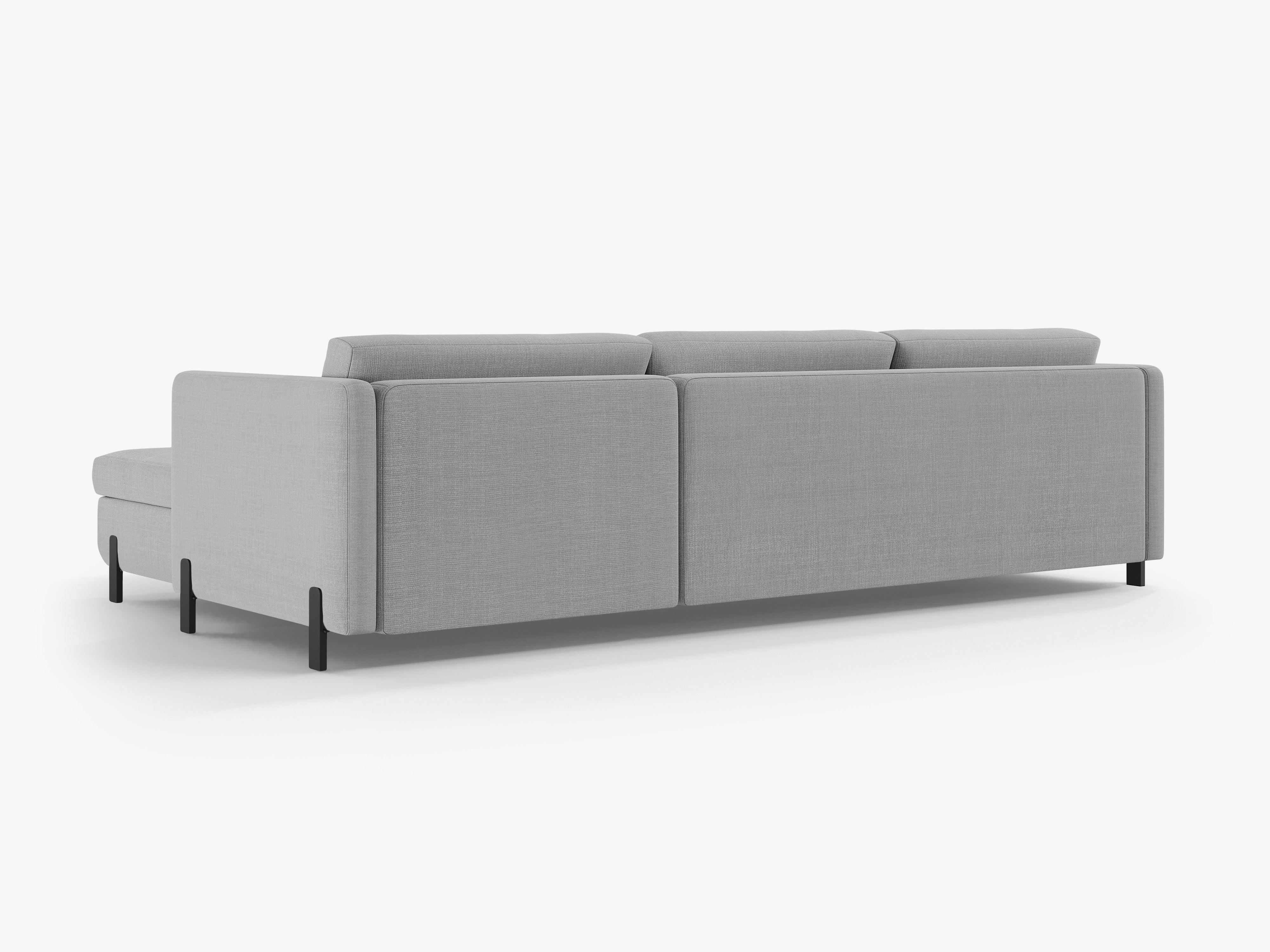 Rechte Ecke -Sofa mit Bettfunktion und Kiste, "Gloria", 4 Sitze, hellgrau, 260x170x80
In Europa gemacht
