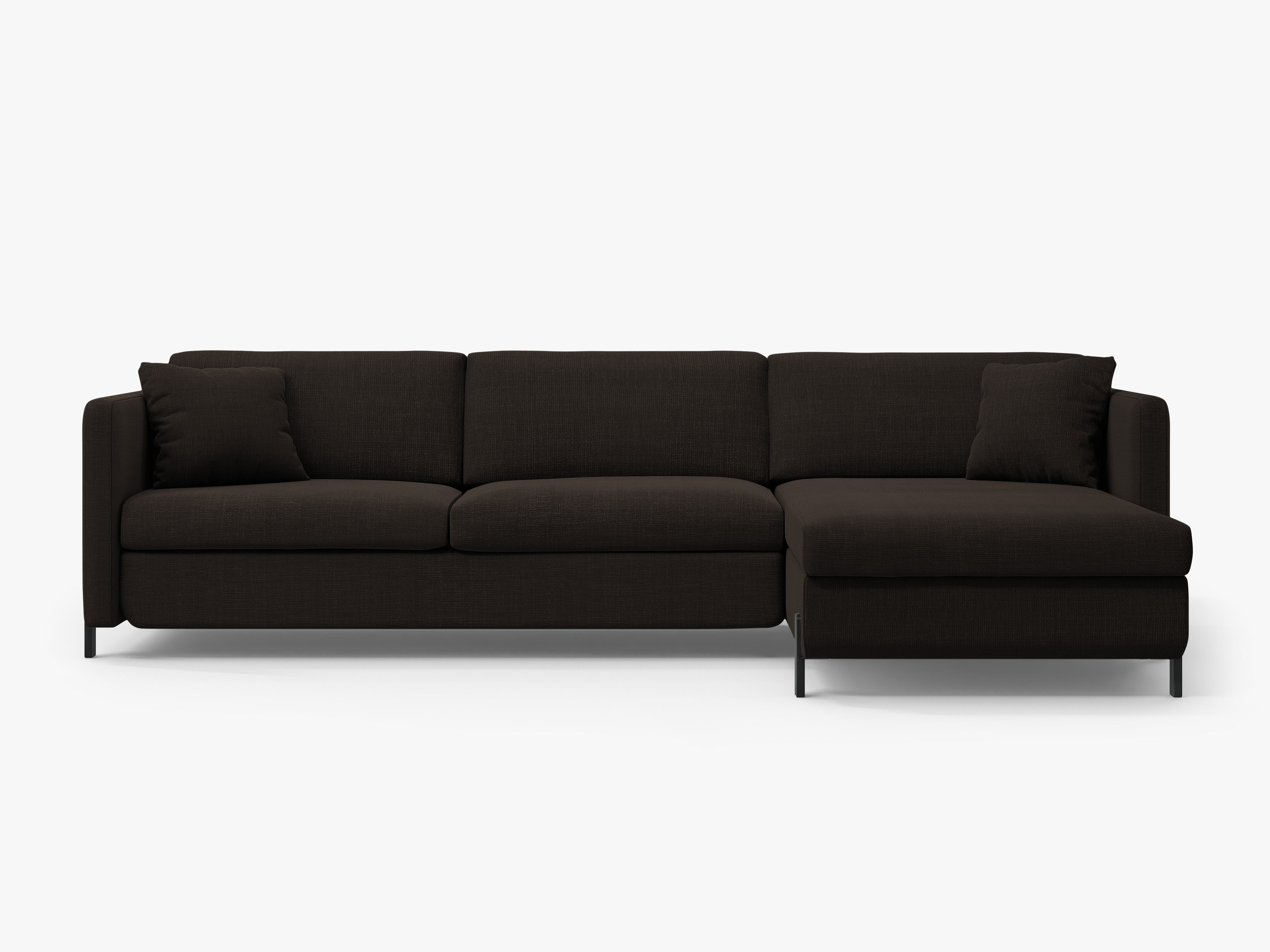 Right Corner Sofa with Bed Function and Box, "Gloria", 4 Seats, Dark Gray, 260x170x80
Made in Europe