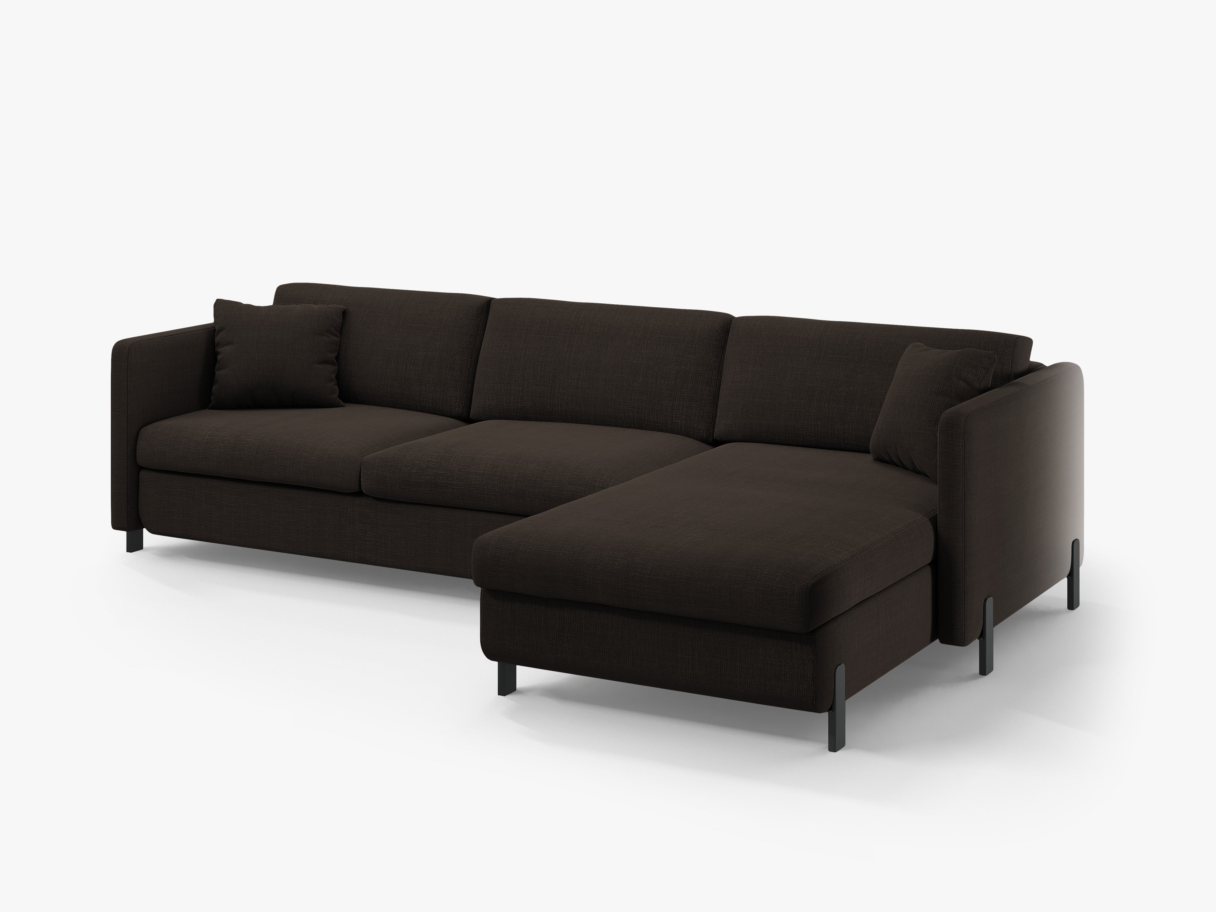 Right Corner Sofa with Bed Function and Box, "Gloria", 4 Seats, Dark Gray, 260x170x80
Made in Europe