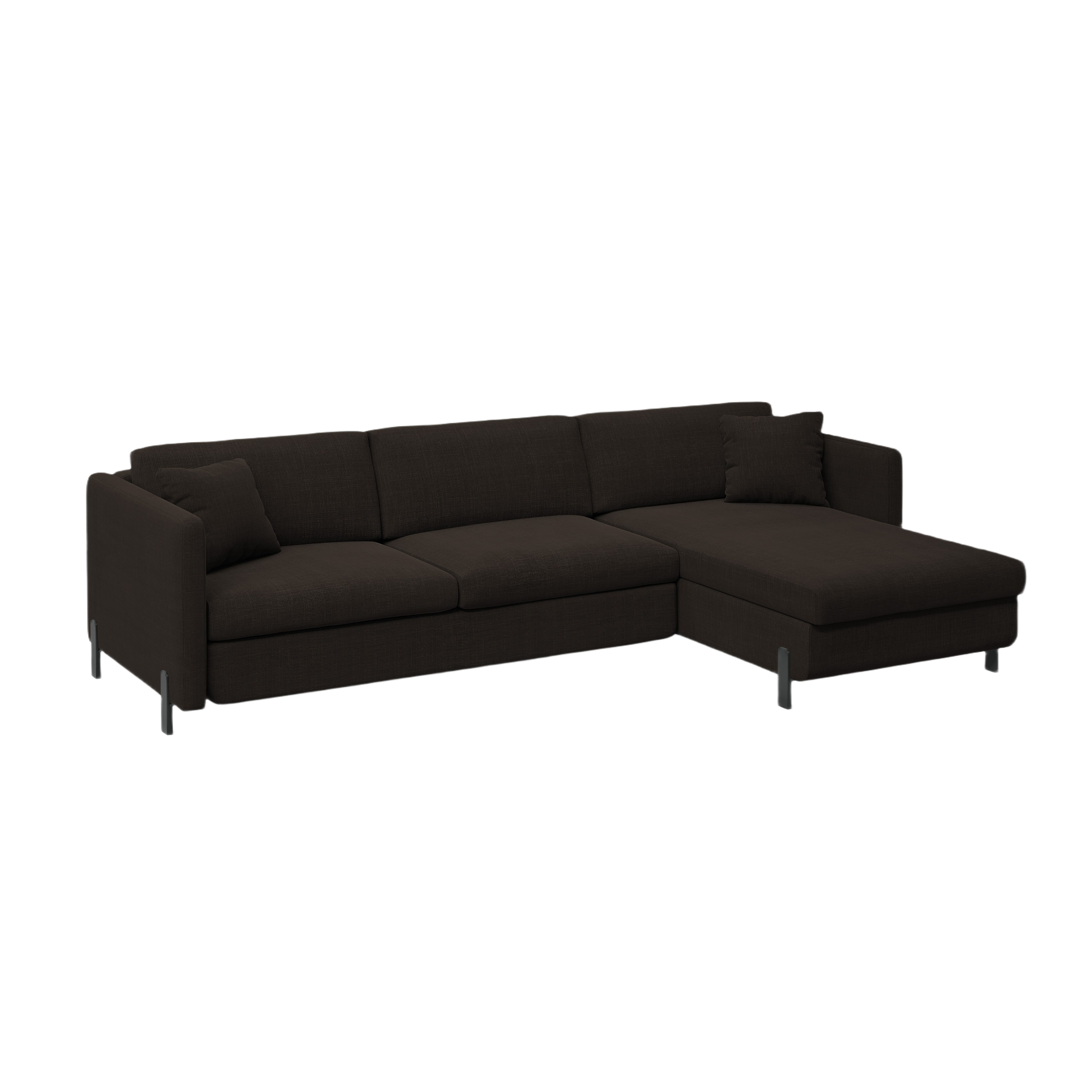 Right Corner Sofa with Bed Function and Box, "Gloria", 4 Seats, Dark Gray, 260x170x80
Made in Europe