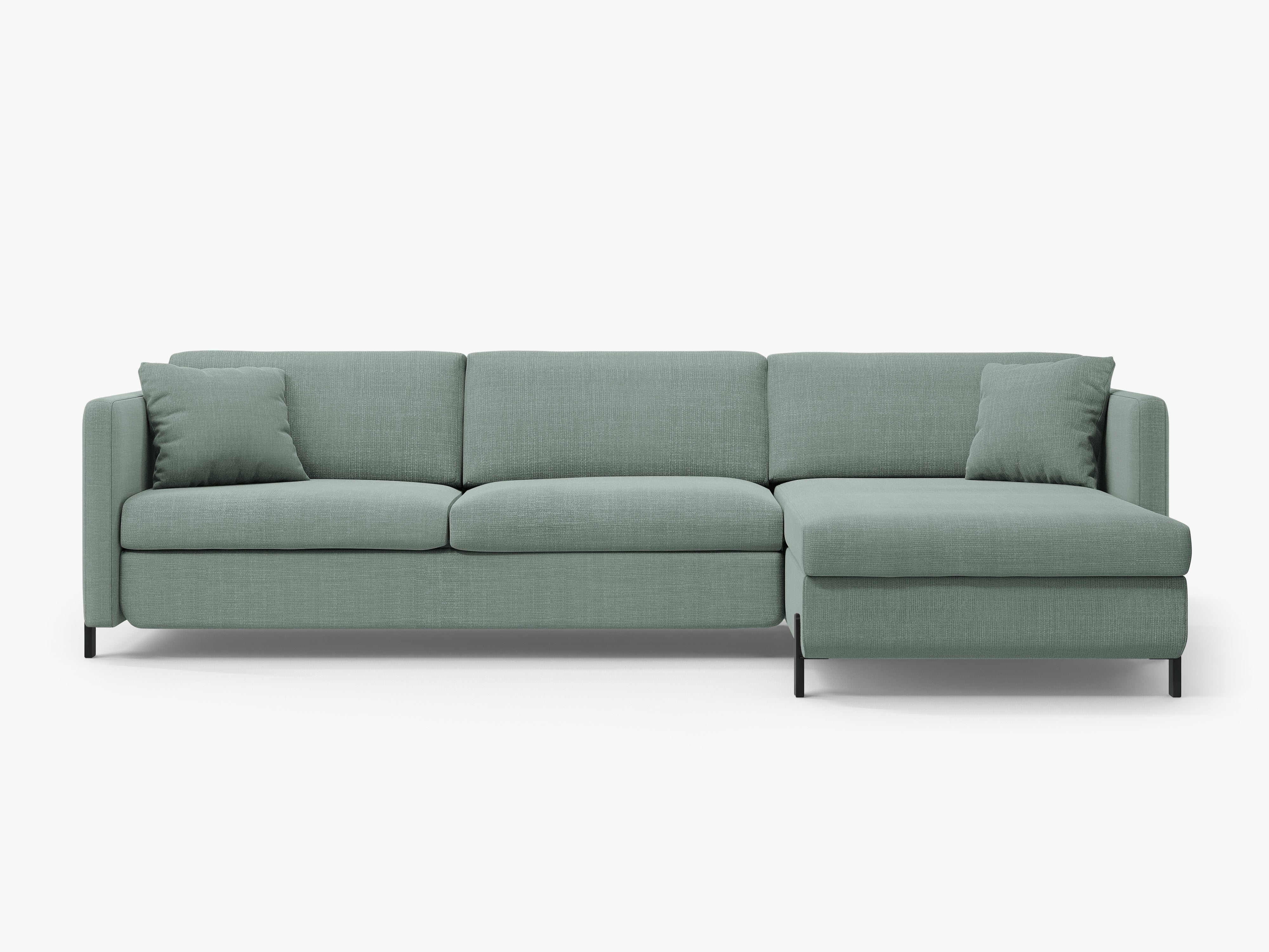 Rechte Ecke -Sofa mit Bettfunktion und Schachtel, "Gloria", 4 Sitze, Minze, 260x170x80
In Europa gemacht