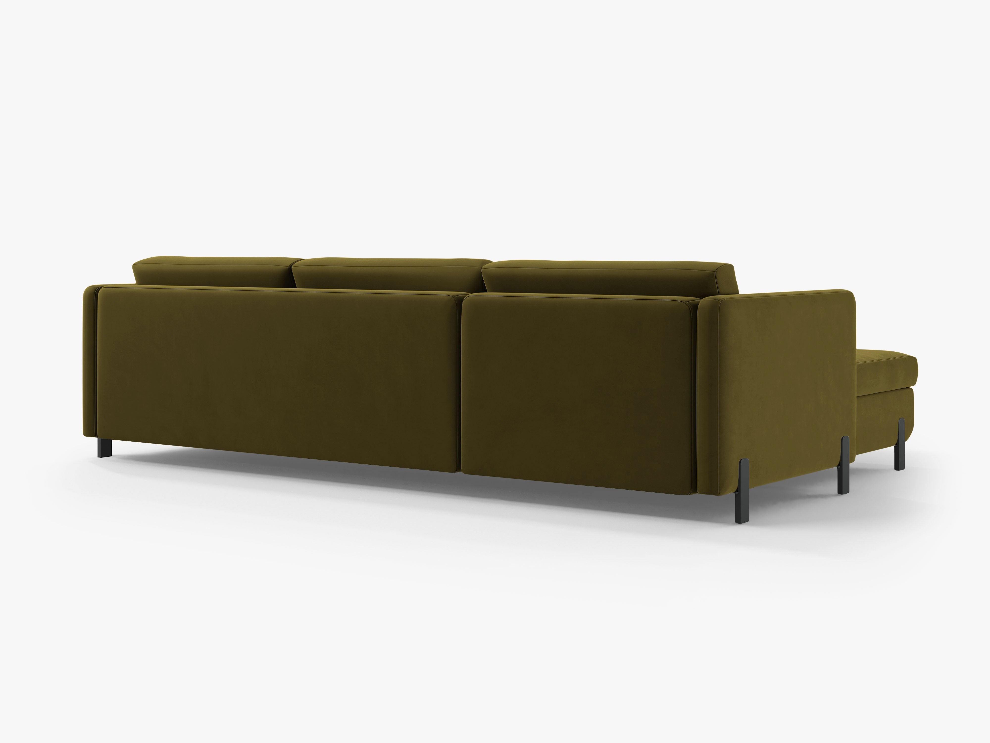 Samtrechter Ecksofa mit Bettfunktion, "Gloria", 4 Sitze, grün, 260x170x80
In Europa gemacht