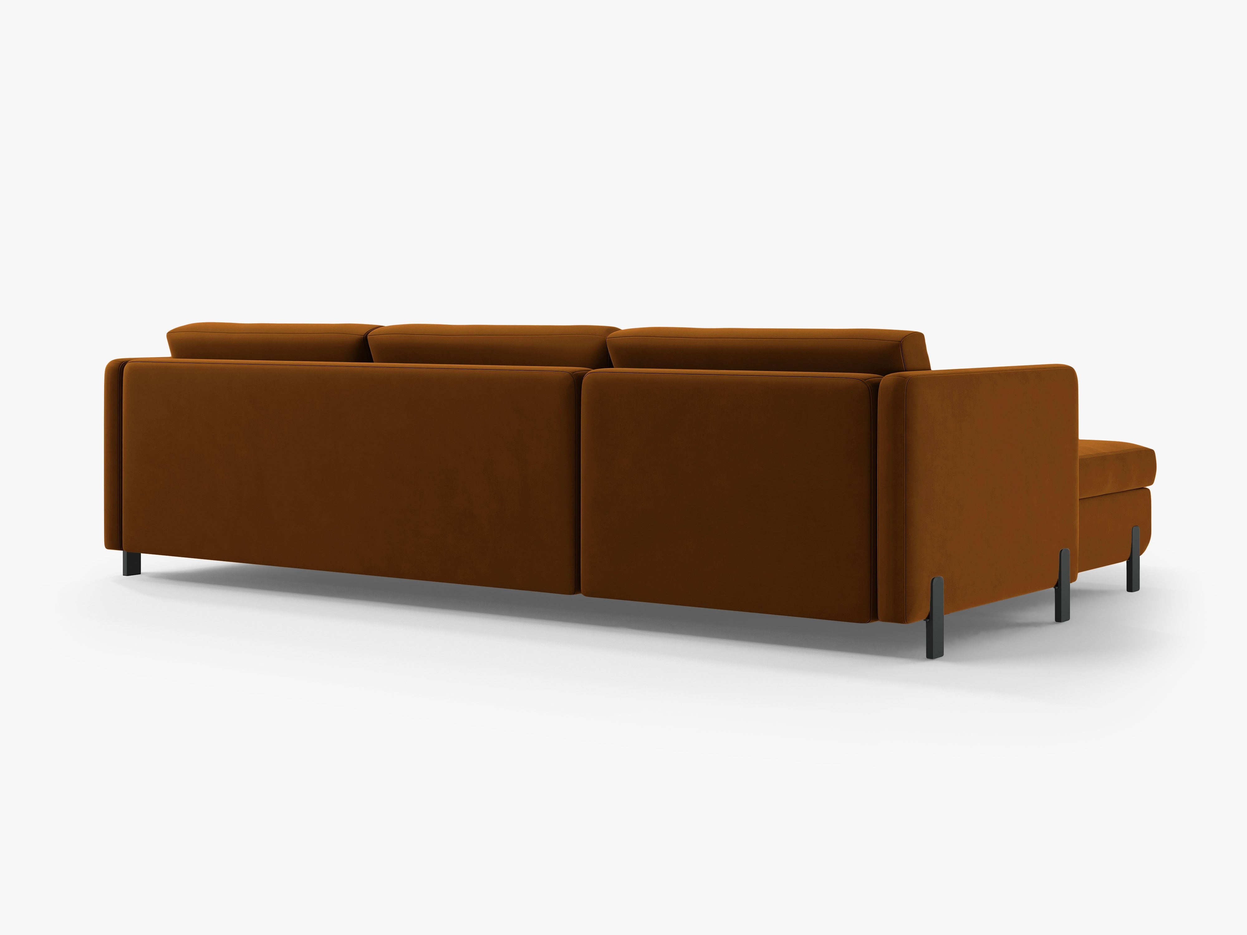 Samtrechter Ecksofa mit Bettfunktion, "Gloria", 4 Sitze, braun, 260x170x80
In Europa gemacht