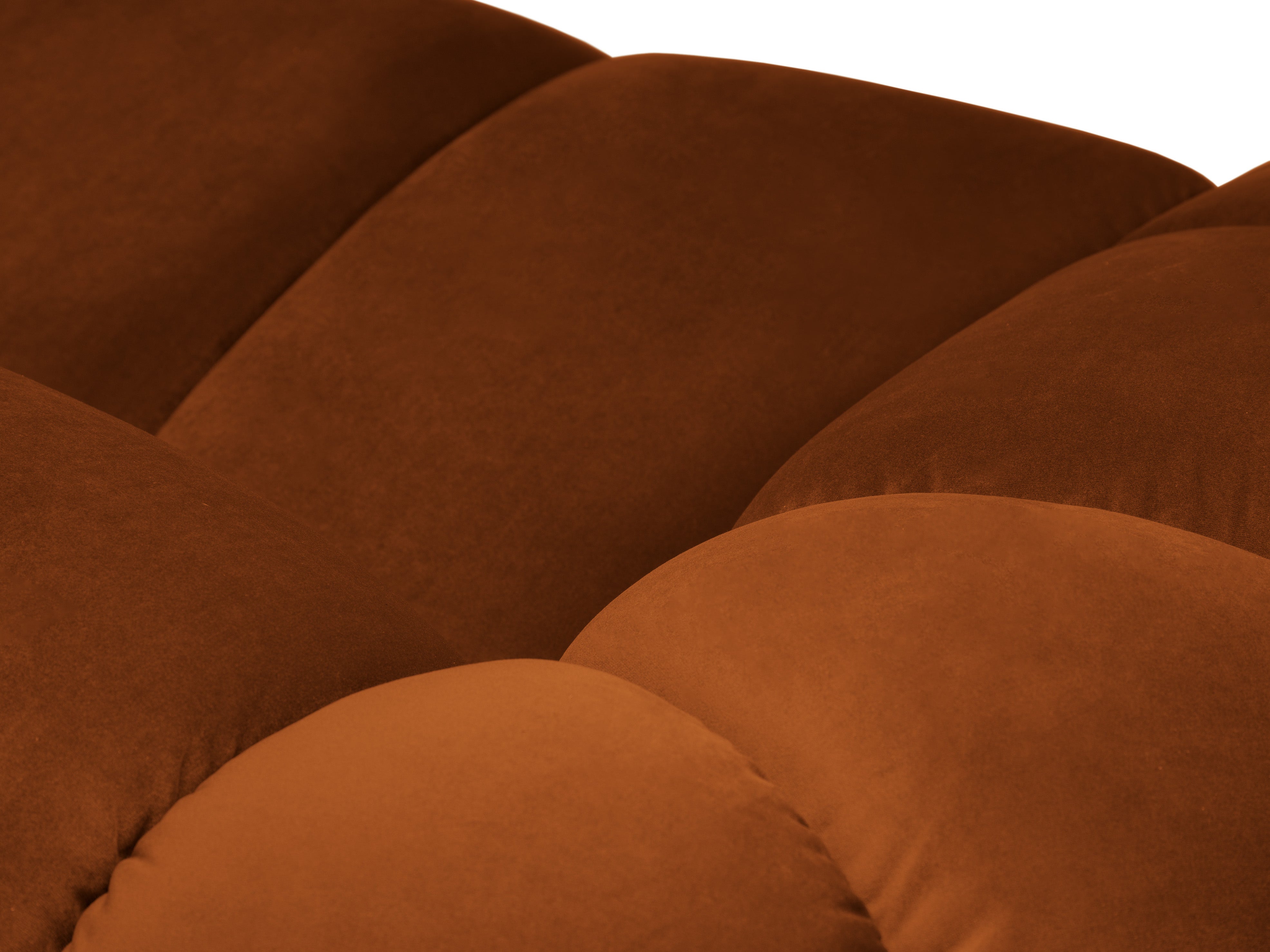 Narożnik aksamitny 4-osobowy prawostronny DIANA terracotta
