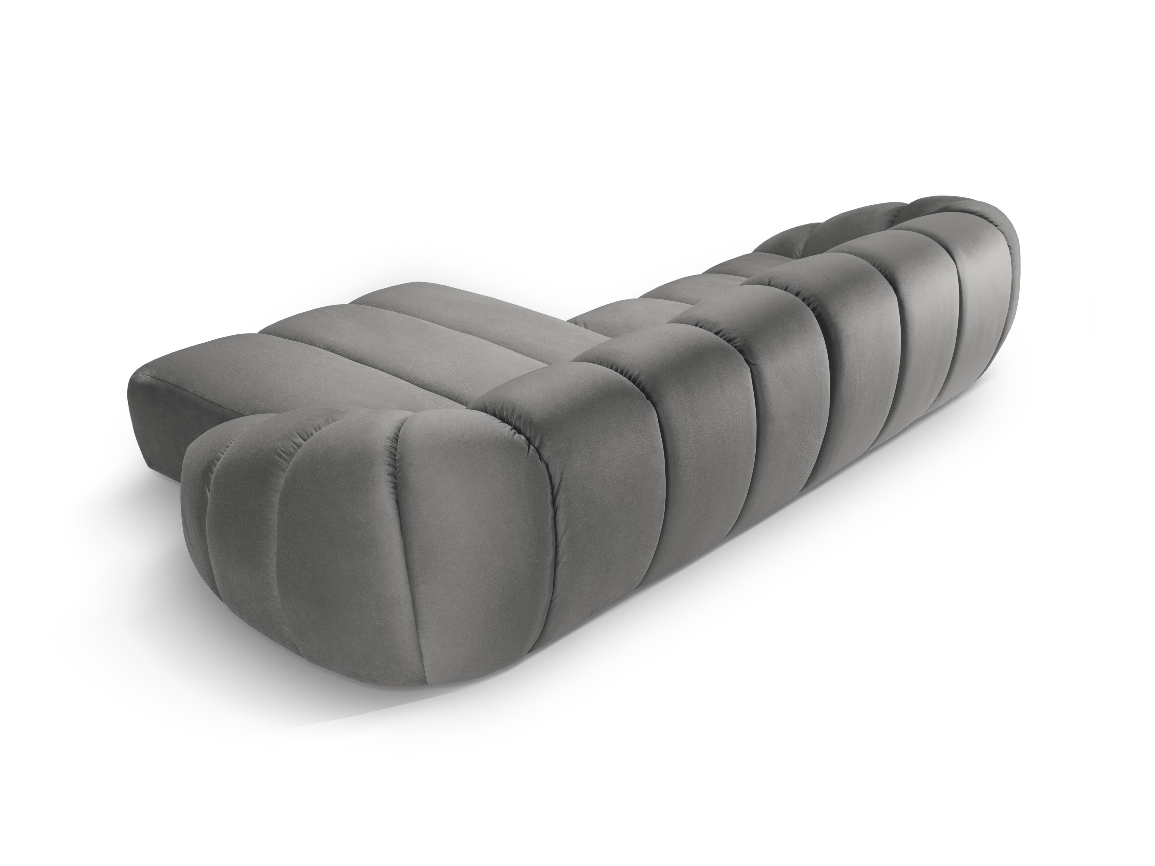 Velvet Right Corner Sofa, "Diana", 4 Sitze, Grau, 334x182x72
In Europa gemacht