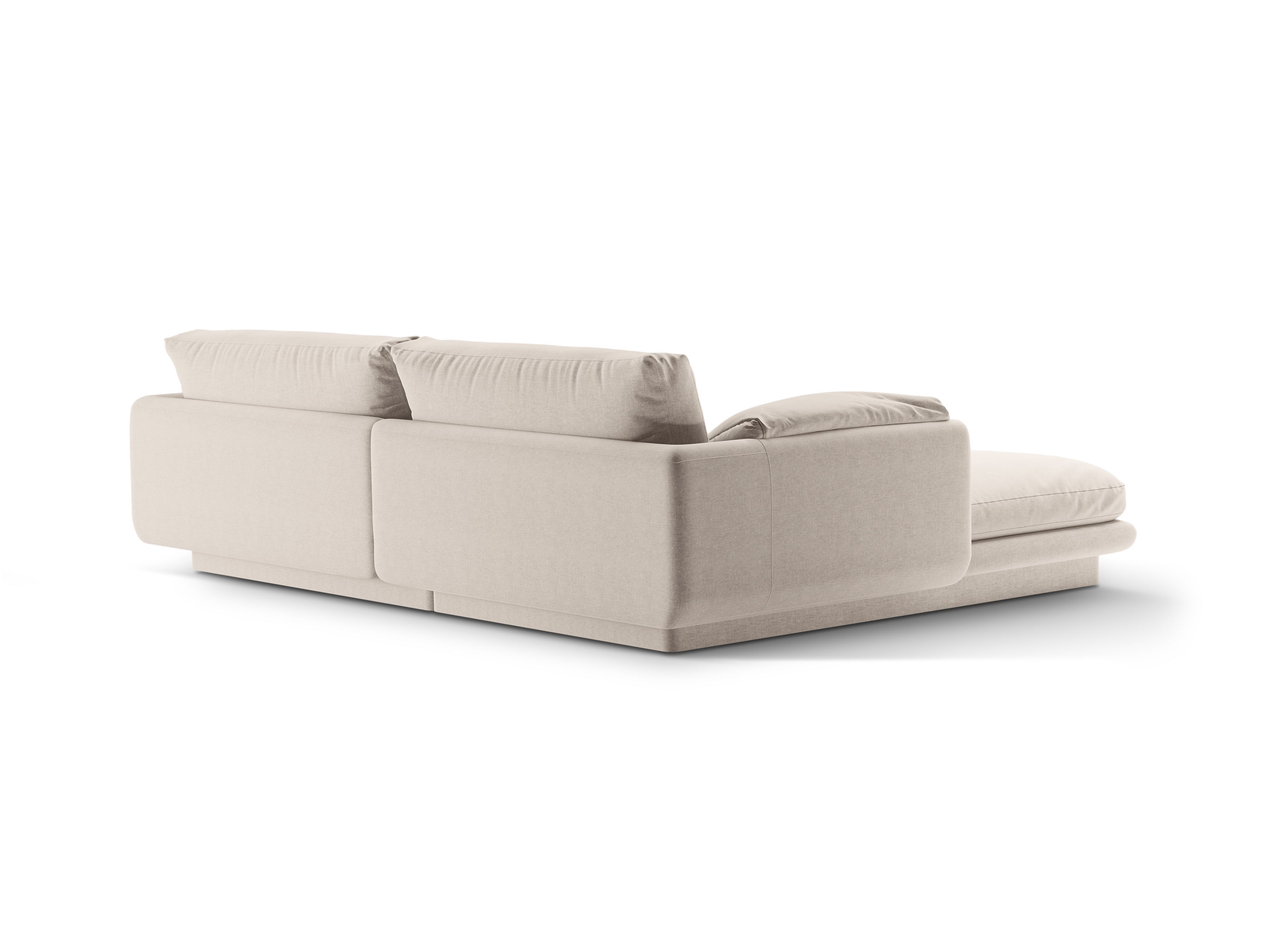 Rechtsseitige Ecke 3-Personen leichte Beige Turin
