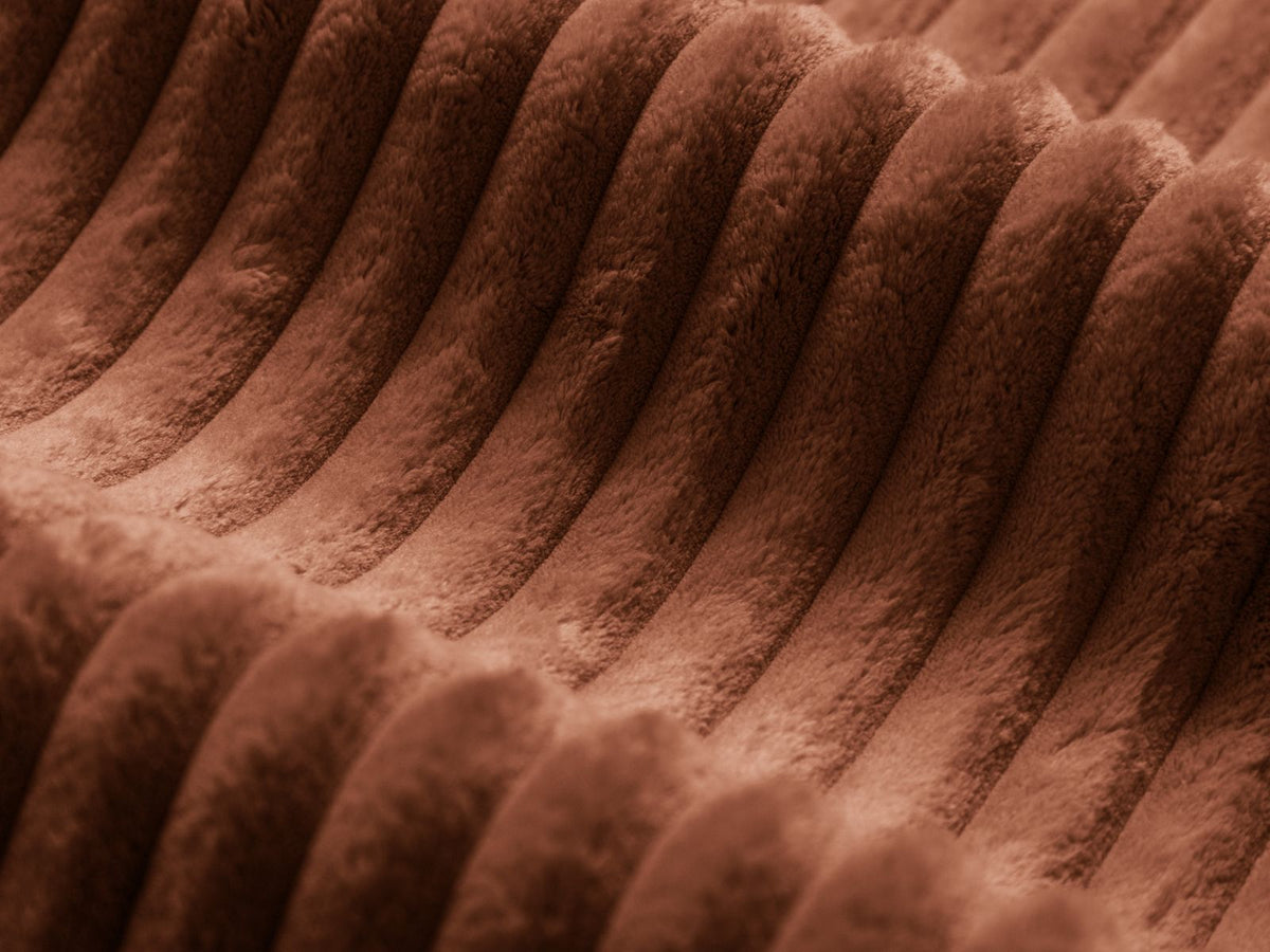 Narożnik prawostronny 3-osobowy XL MARTINA ceglany sztruks – detal wykonania