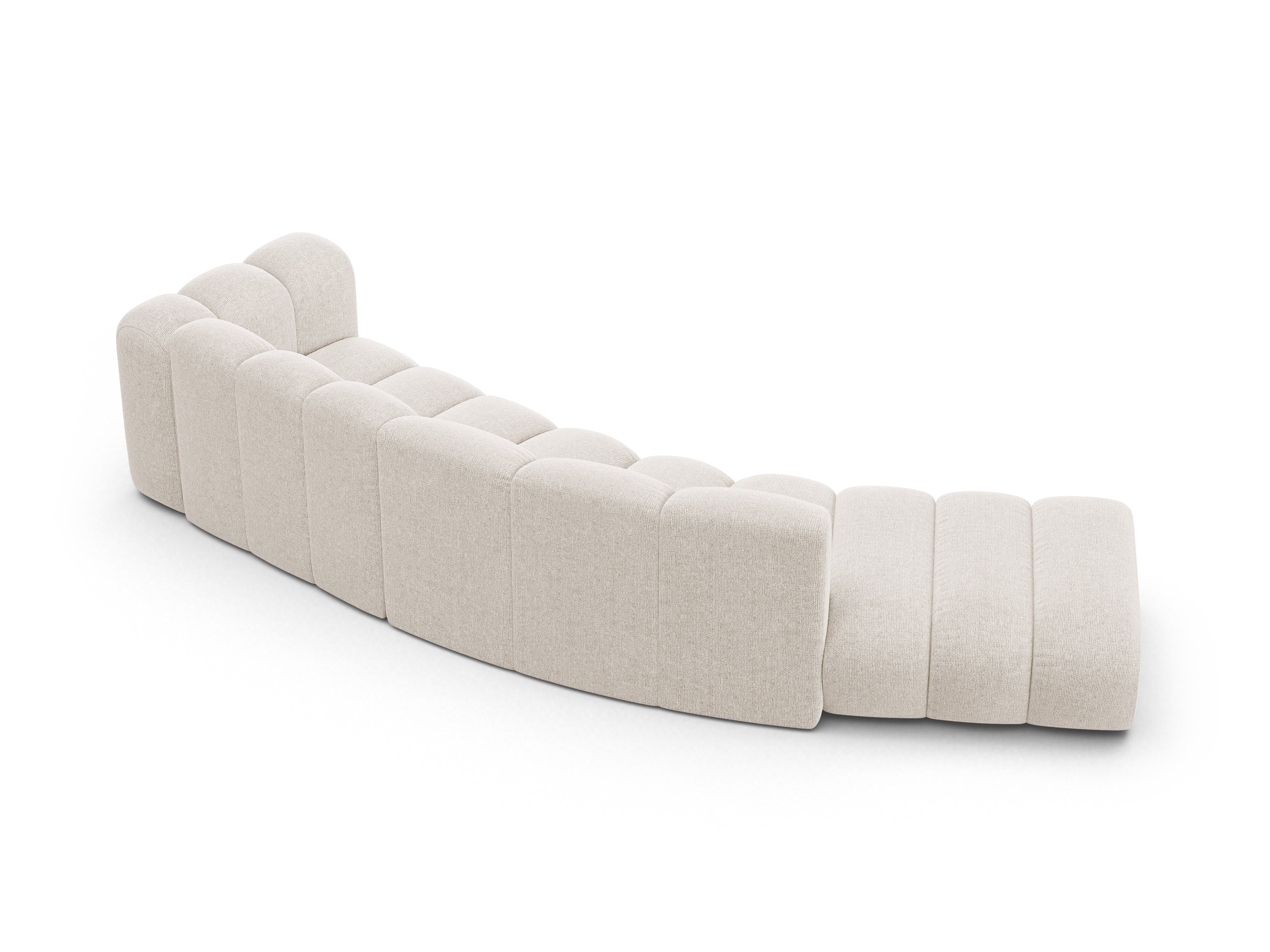 Sofa 5-osobowa lewostronna LUPINE jasny beżowy szenil