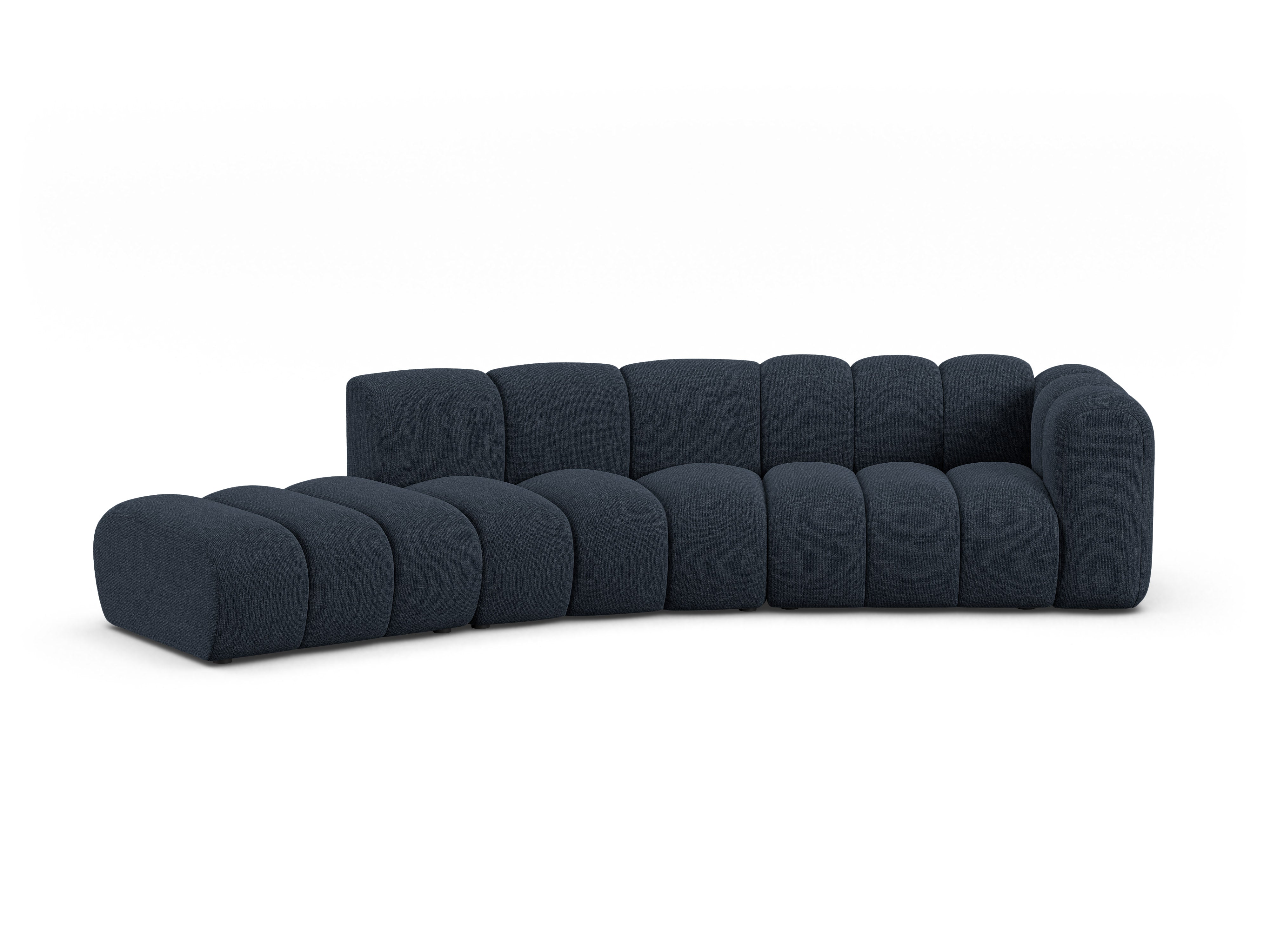 Sofa 5-osobowa lewostronna LUPINE granatowy szenil