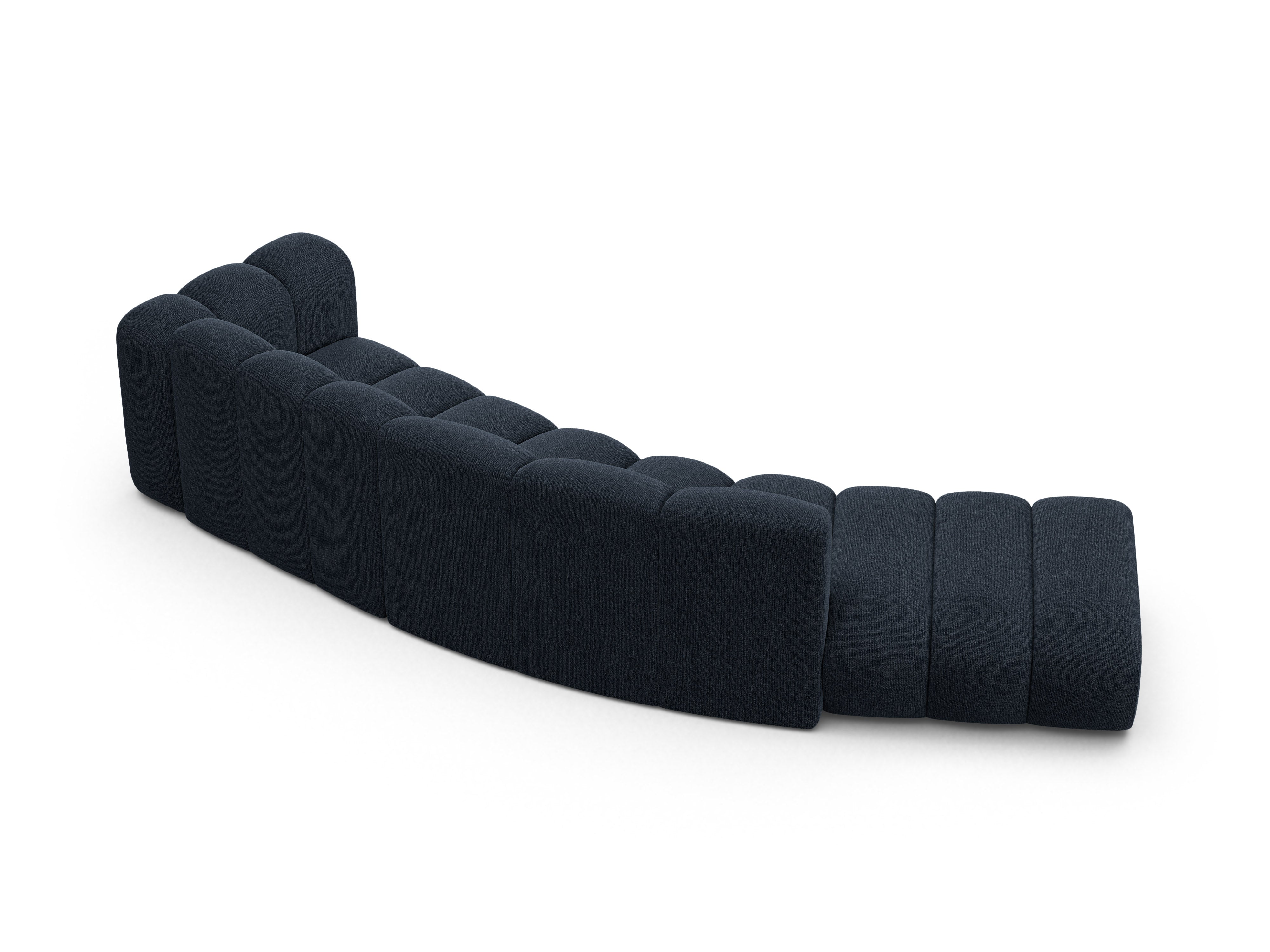 Sofa 5-osobowa lewostronna LUPINE granatowy szenil