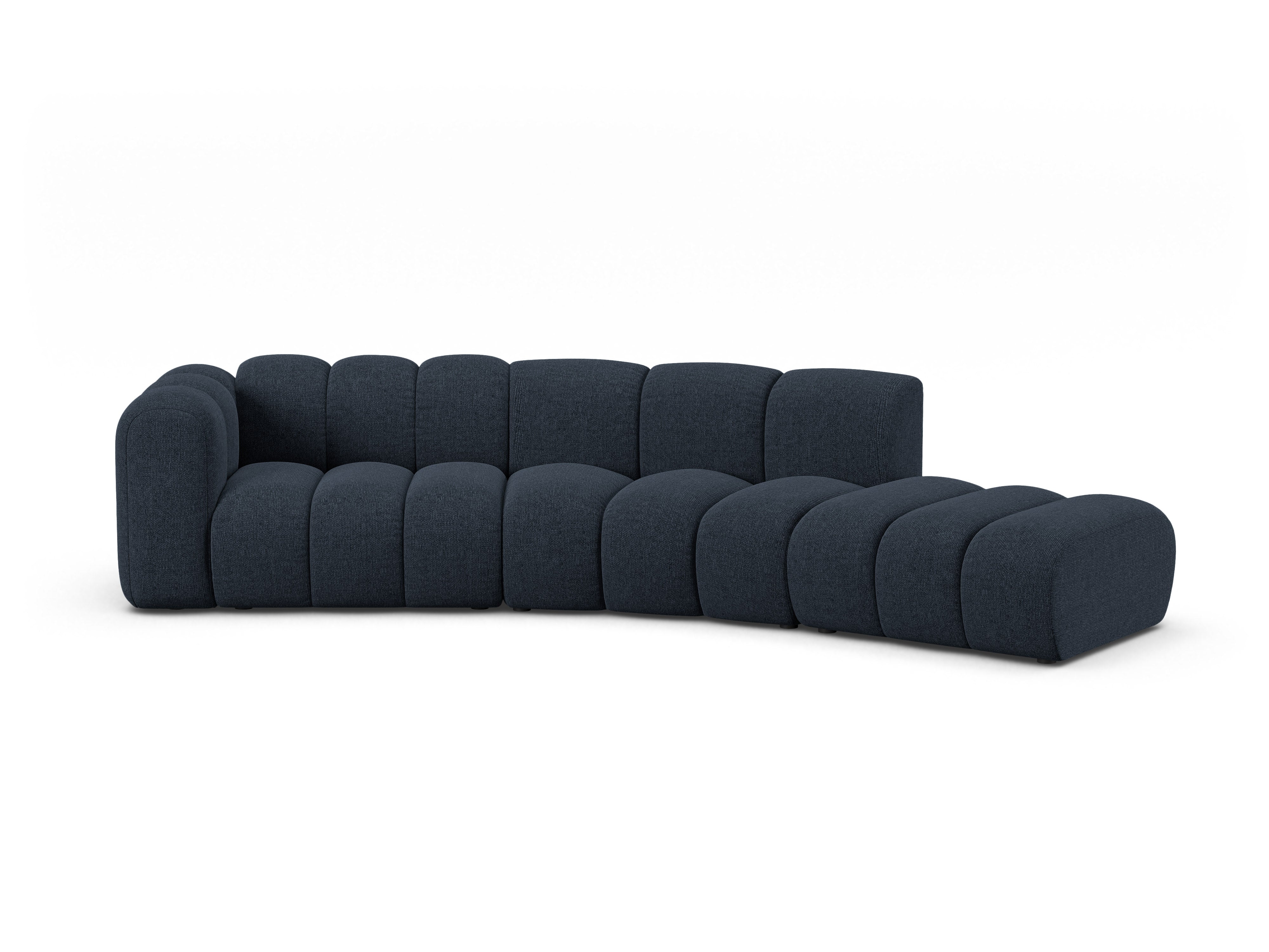 Sofa 5-osobowa prawostronna LUPINE granatowy szenil