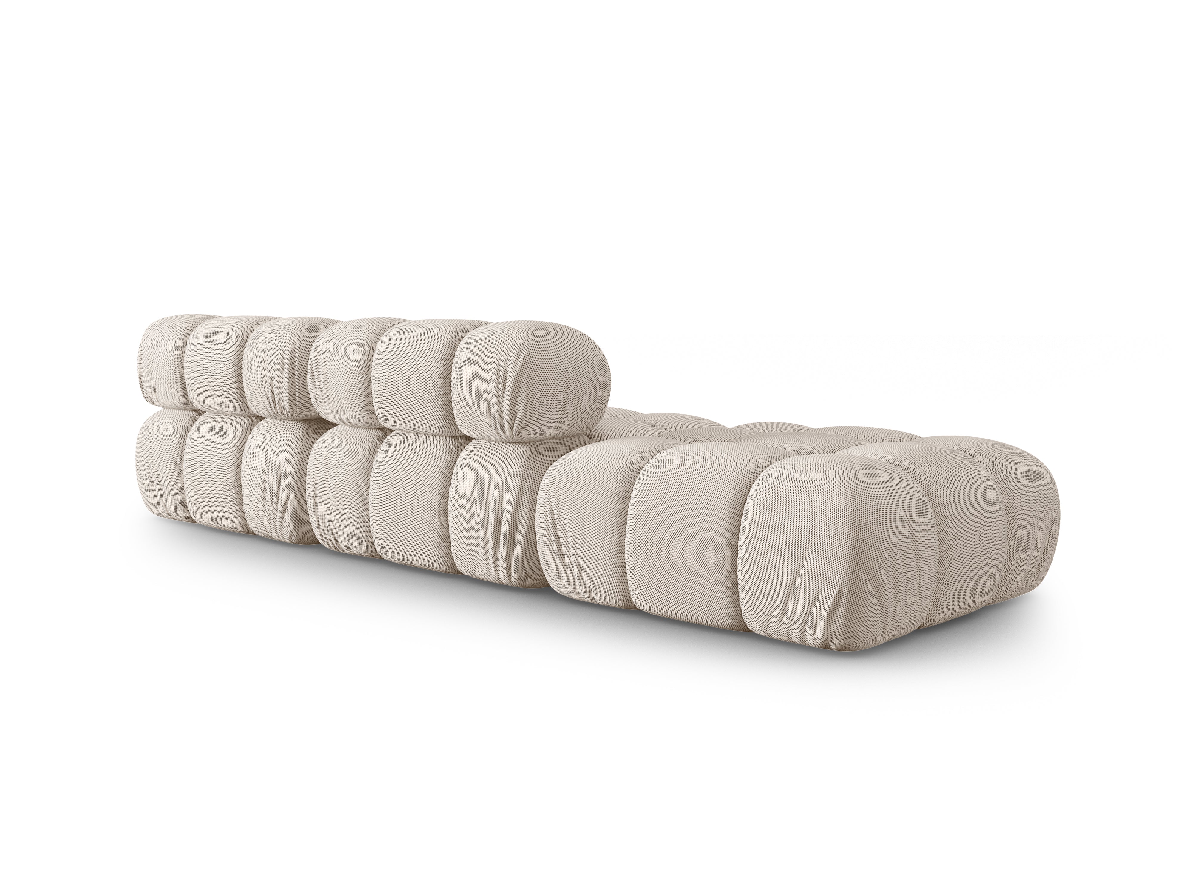 Sofa modułowa otwarta lewostronna BELLIS beżowa tkanina 3D